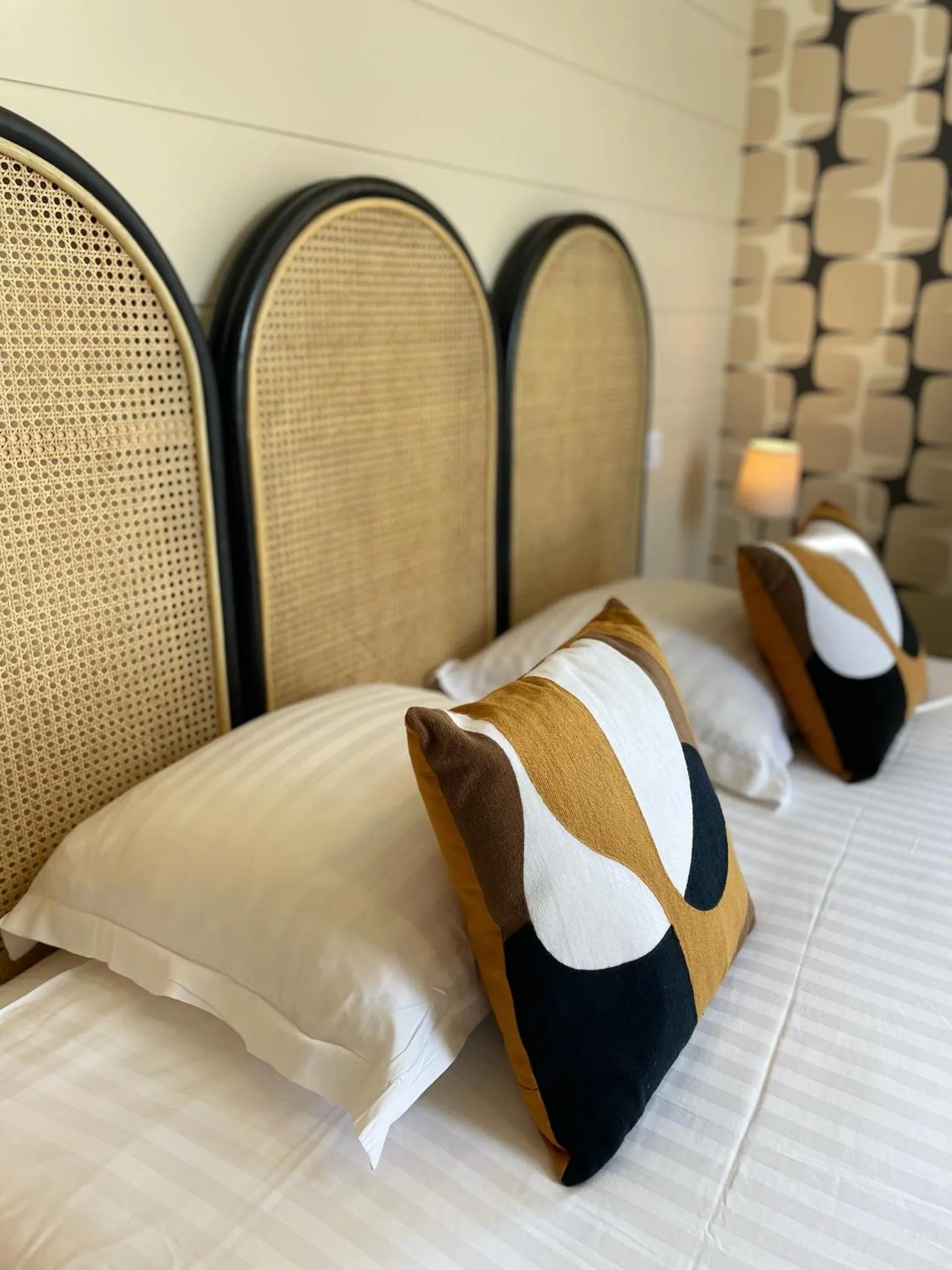 Bed in Hôtel Les Costans, The Originals Relais