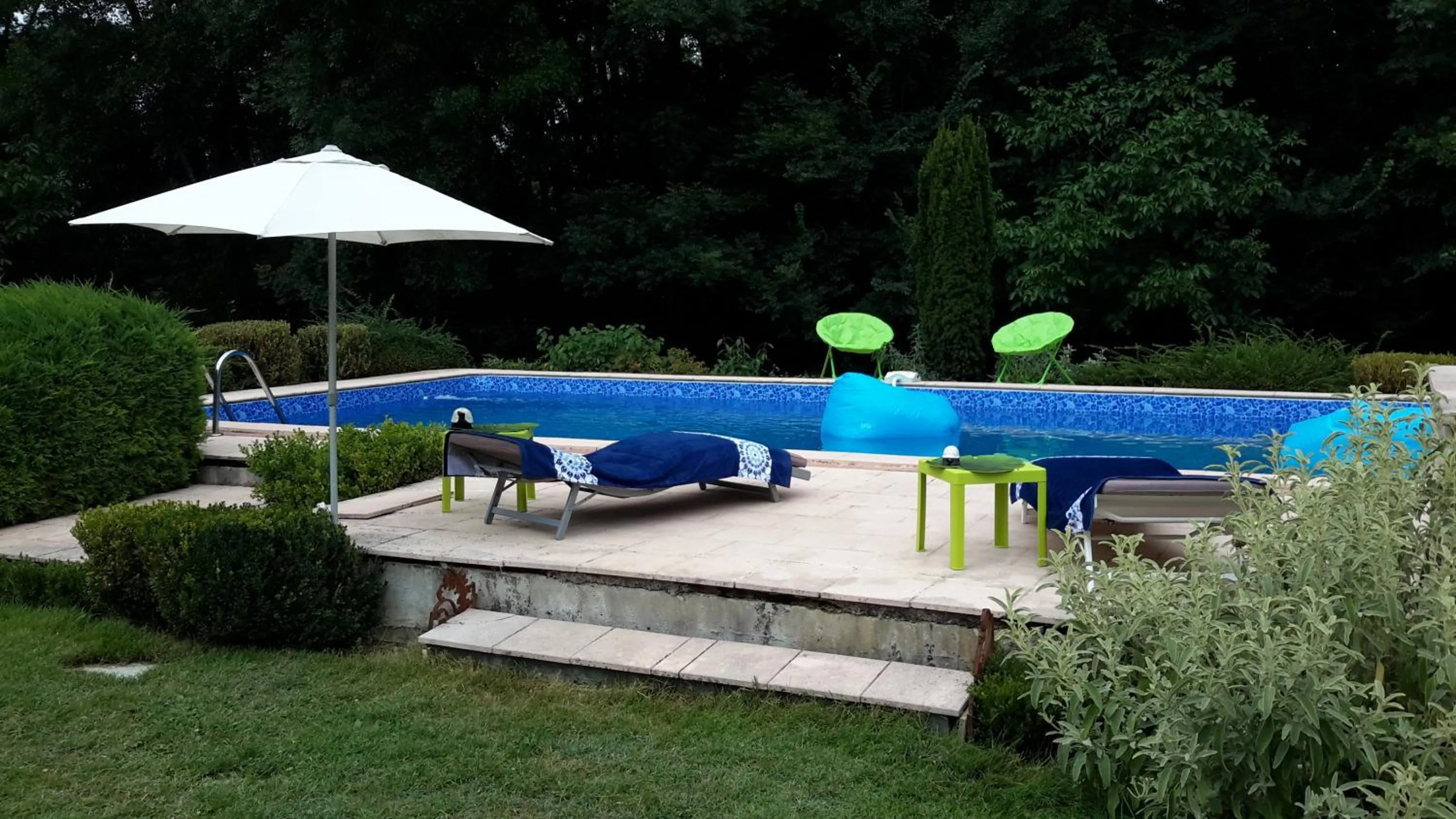 Pool view in Moulin De Ladausse