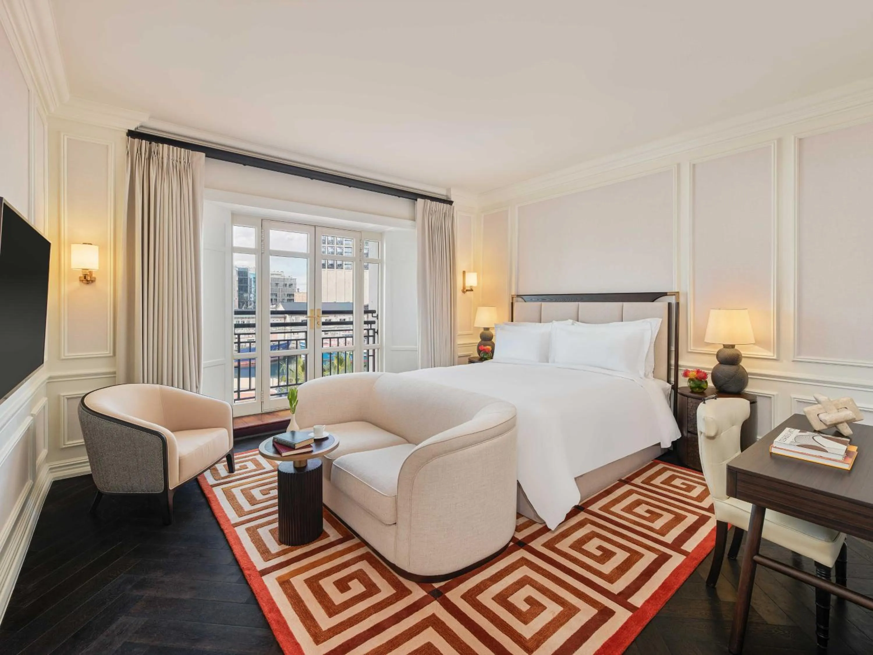 View (from property/room), Bed in Cape Grace, A Fairmont Managed Hotel