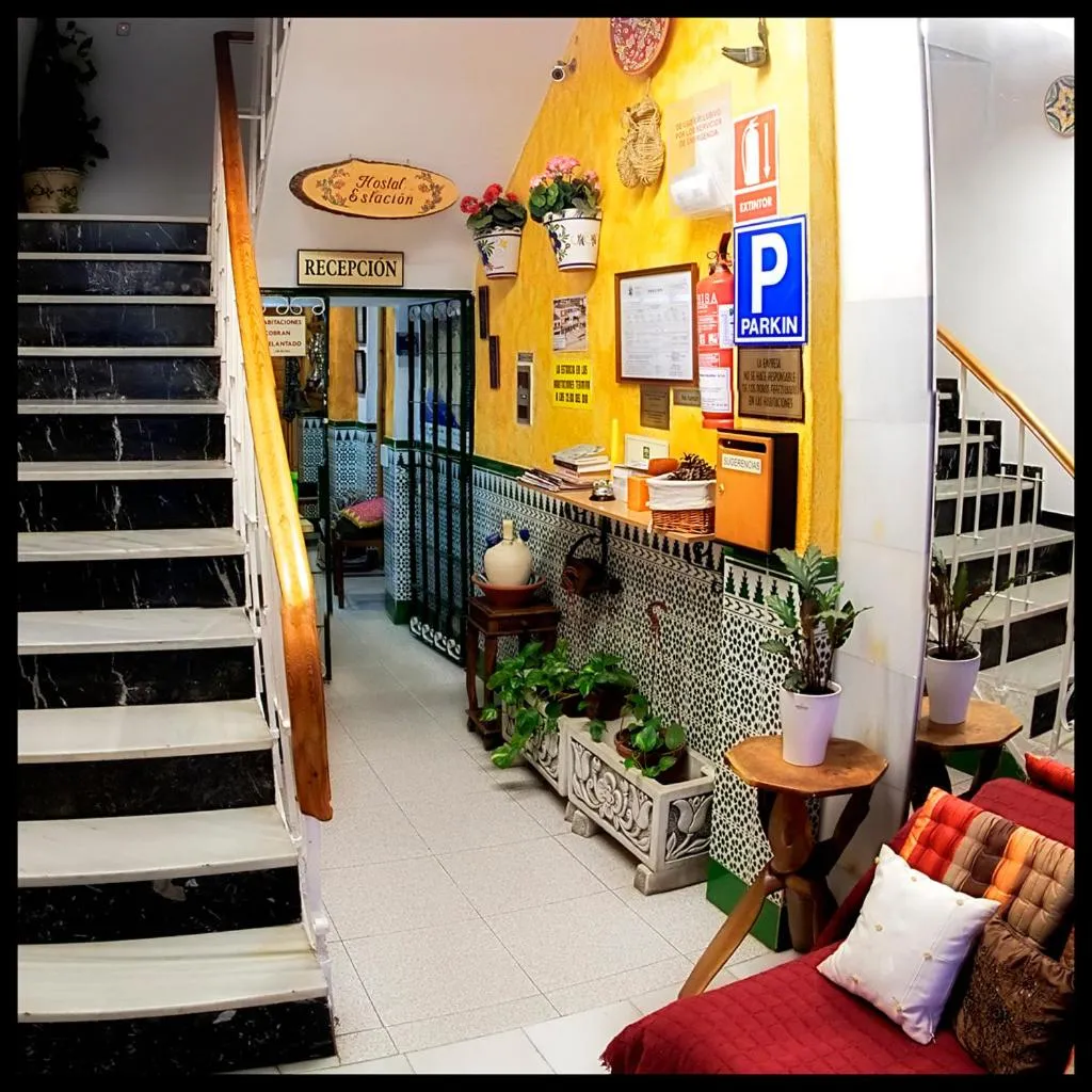 Lobby or reception in Hostal Estación