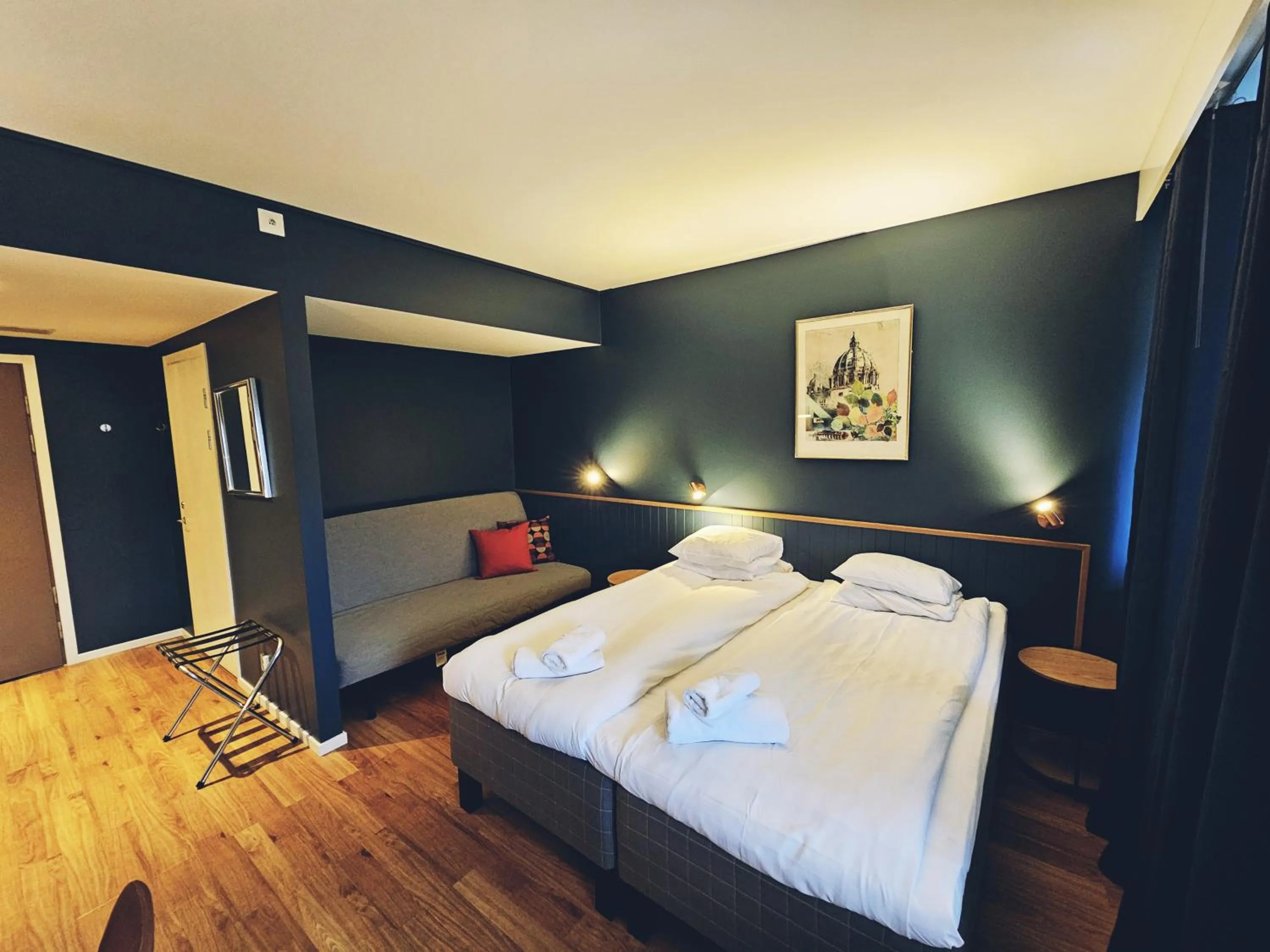 Bedroom, Bed in Lidingö Arena Hotel