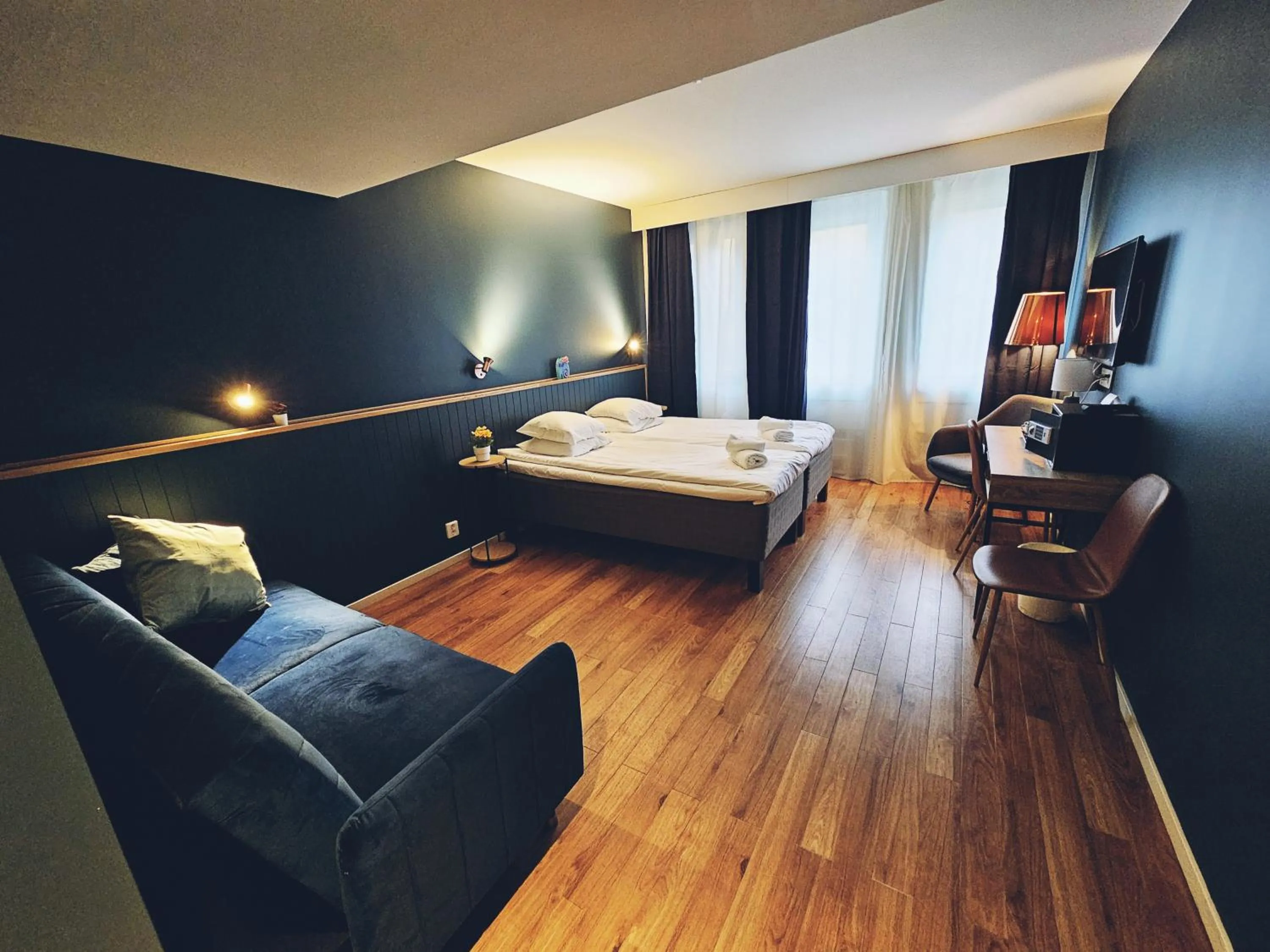 Photo of the whole room, Bed in Lidingö Arena Hotel