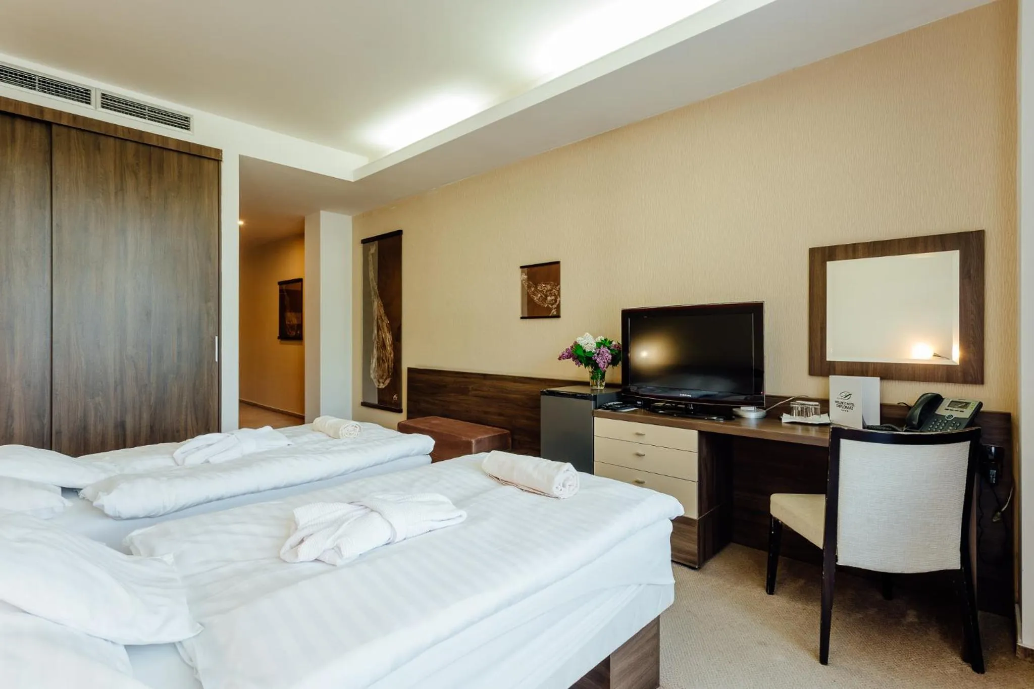 Bed in Wellness Hotel Diplomat