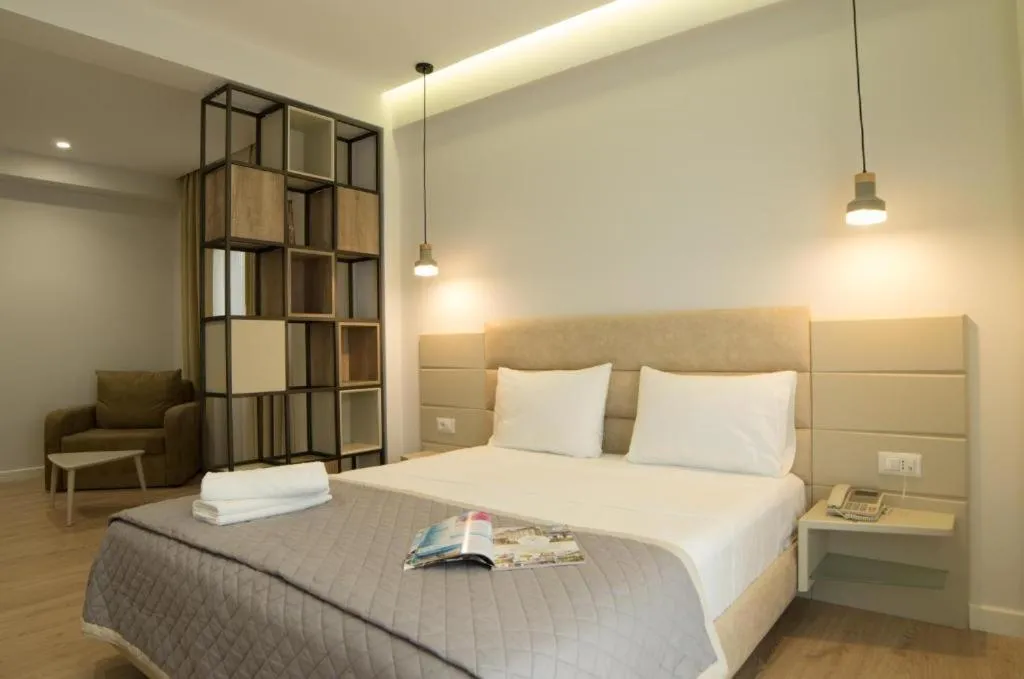 Bed in Hotel Vila Kalcuni Sarande