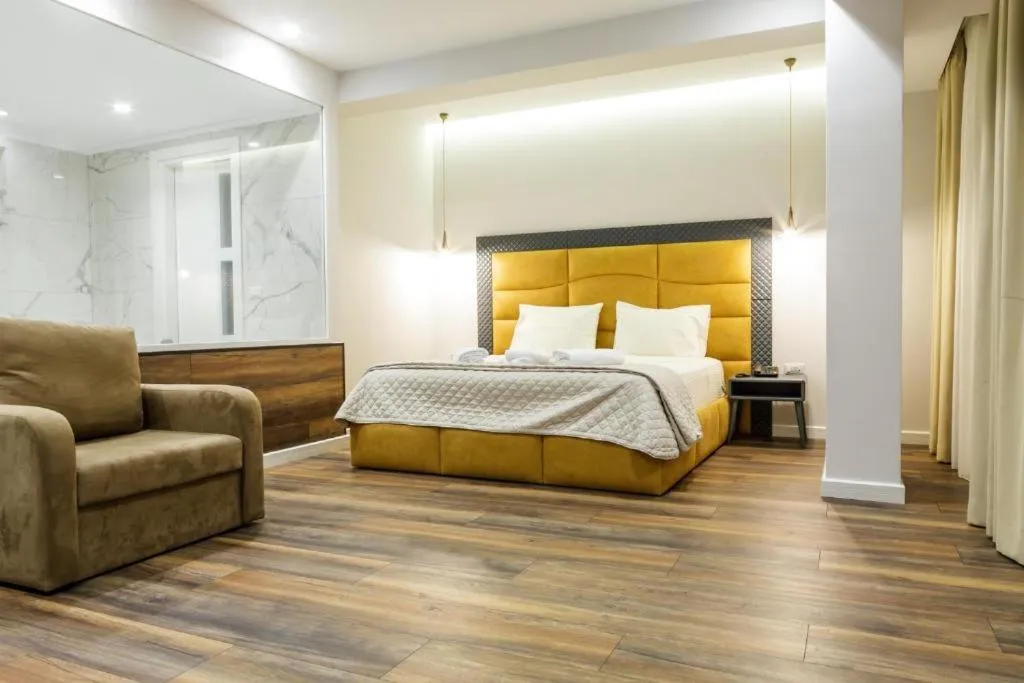 Bed in Hotel Vila Kalcuni Sarande