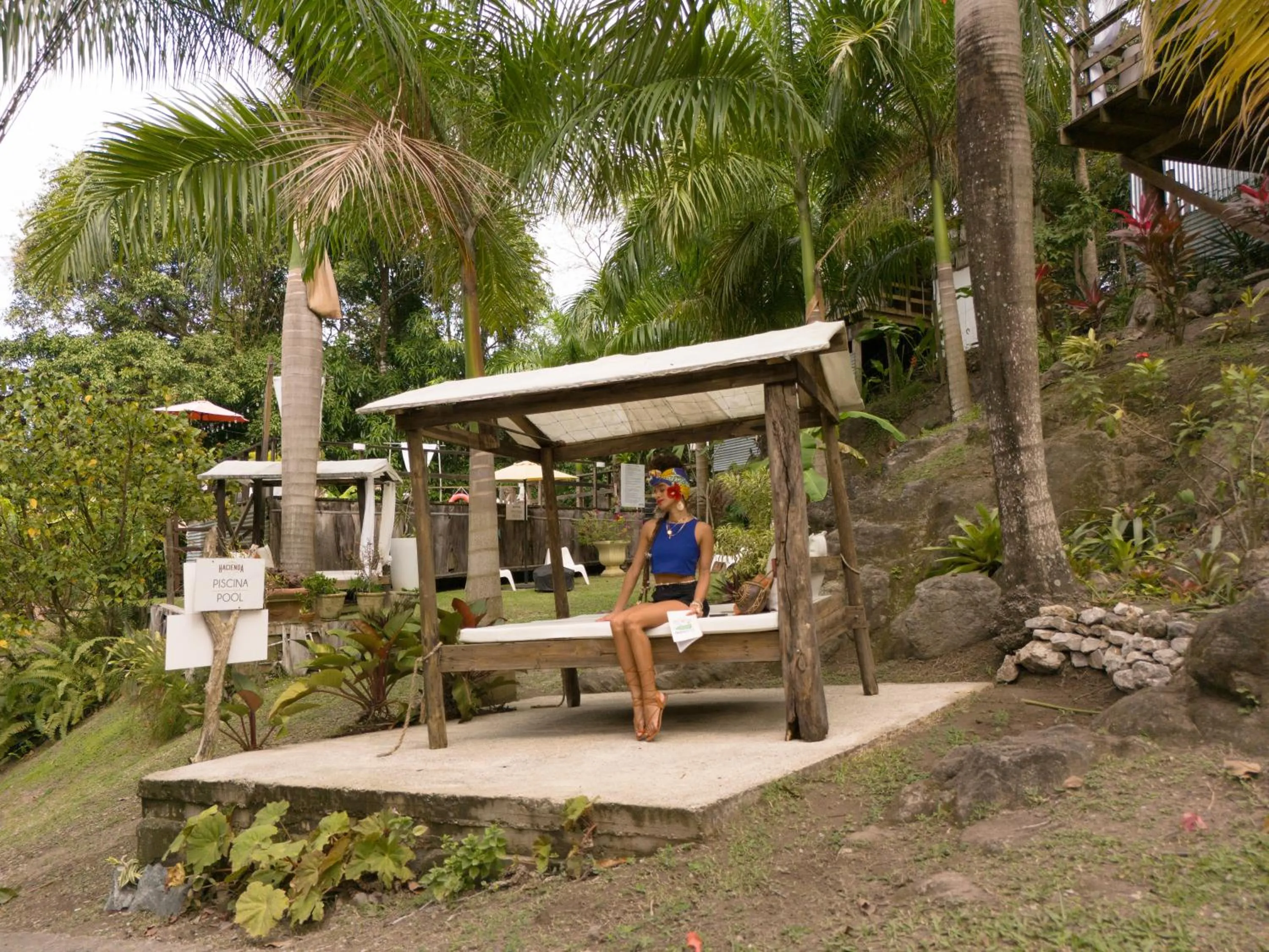 Pool view in Hacienda Tres Casitas