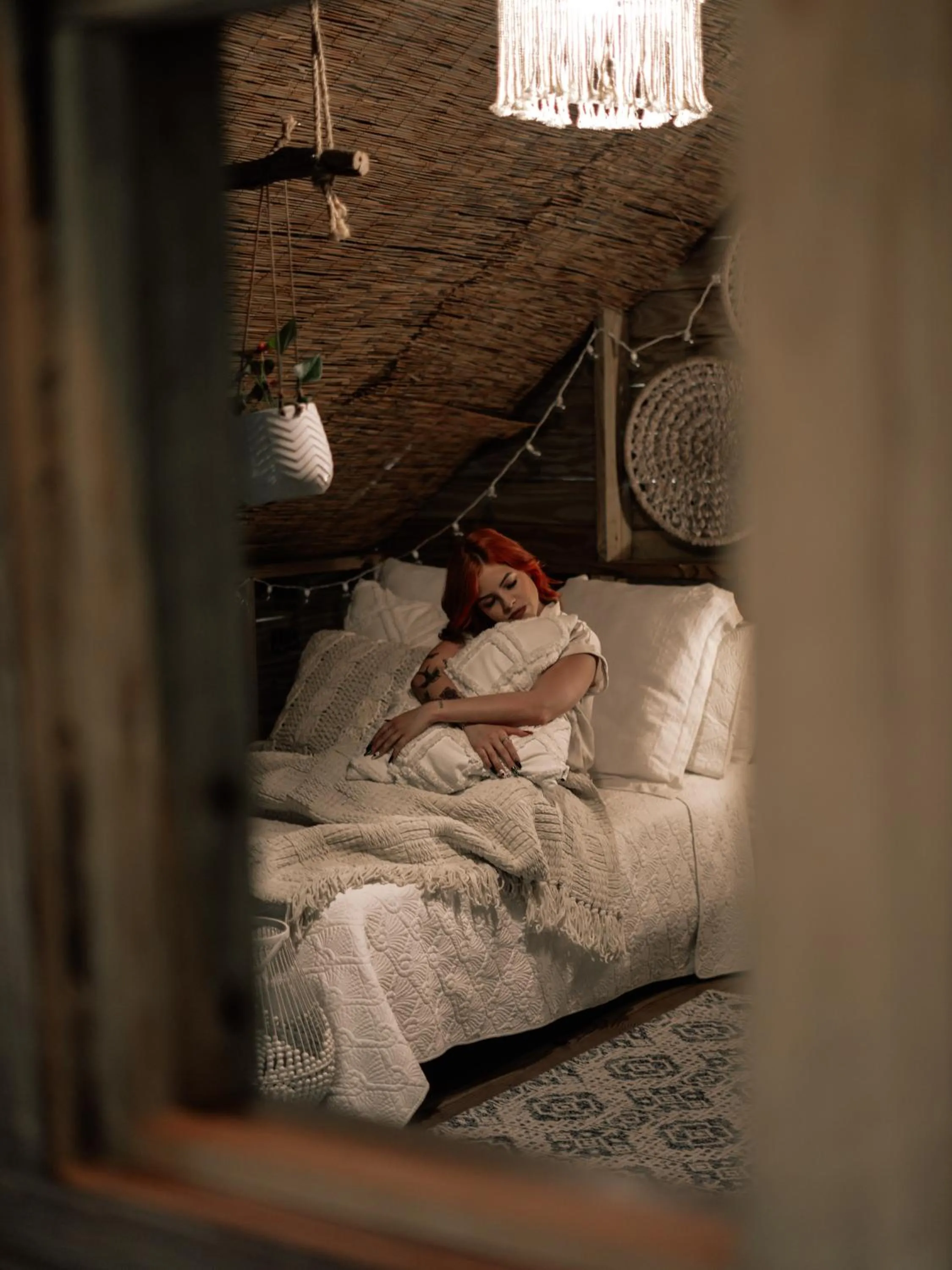 View (from property/room), Bed in Hacienda Tres Casitas