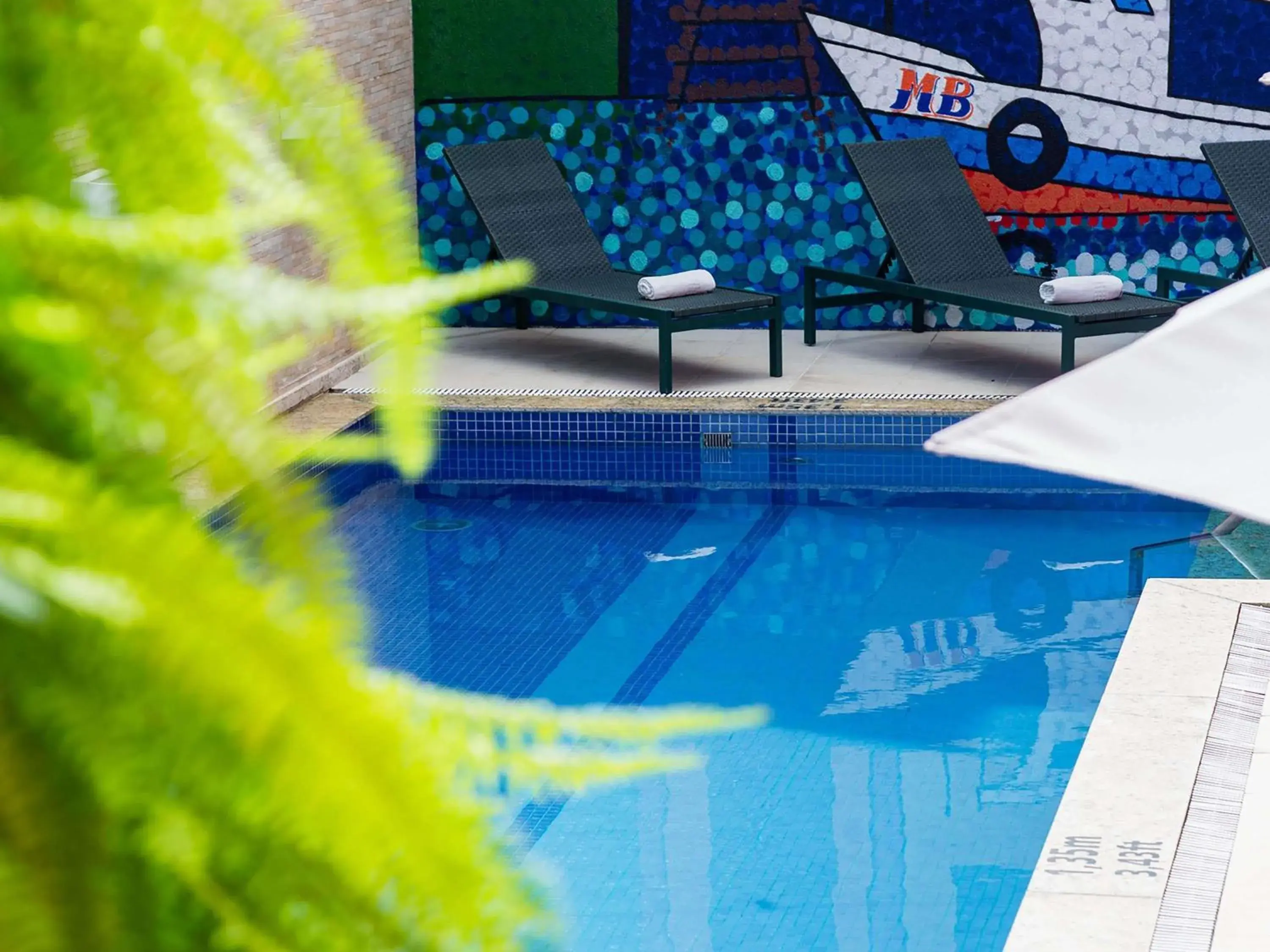 Pool view in ibis Styles Belem Nazare Pool view in ibis Styles Belem Nazare