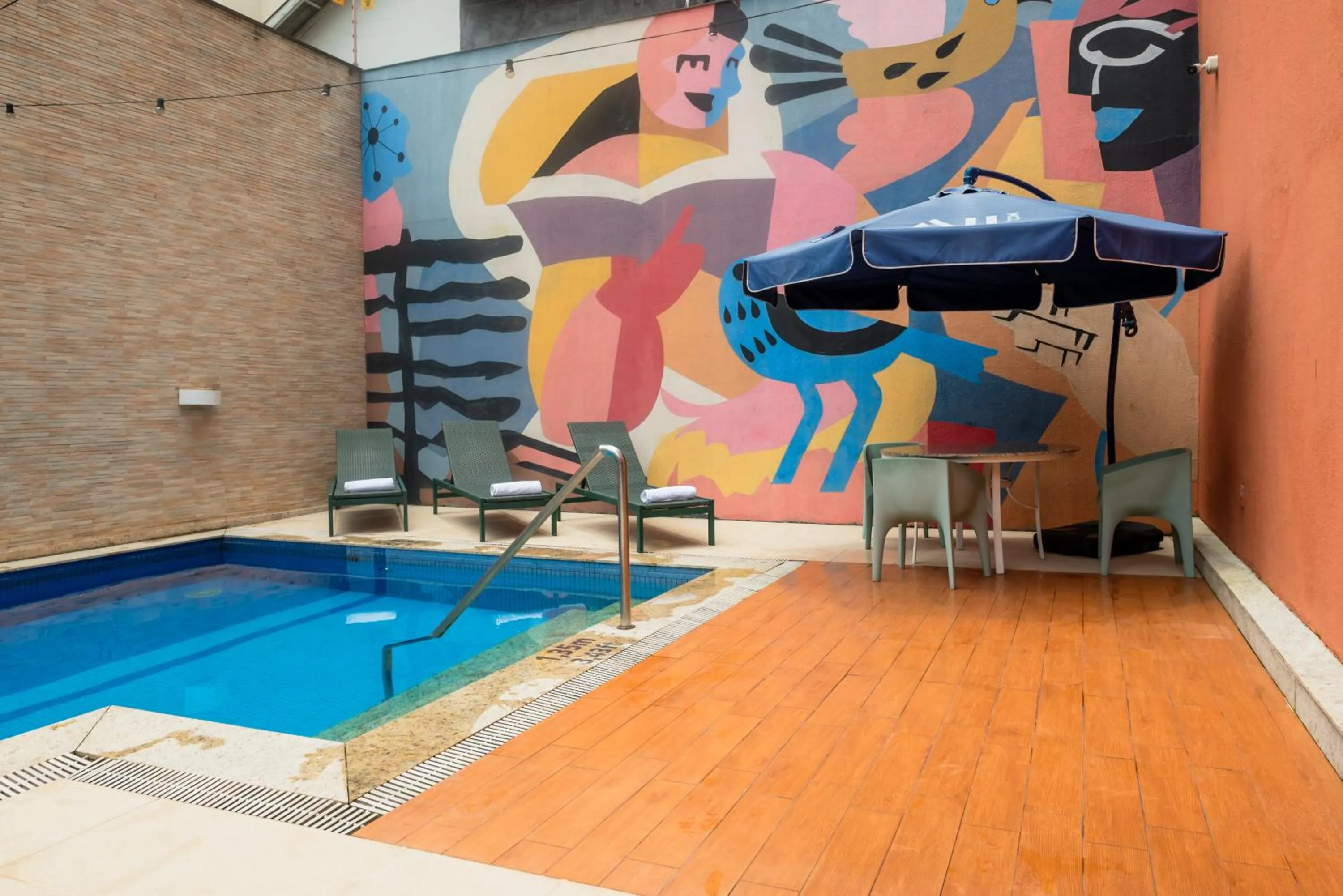 Swimming pool in ibis Styles Belem Nazare