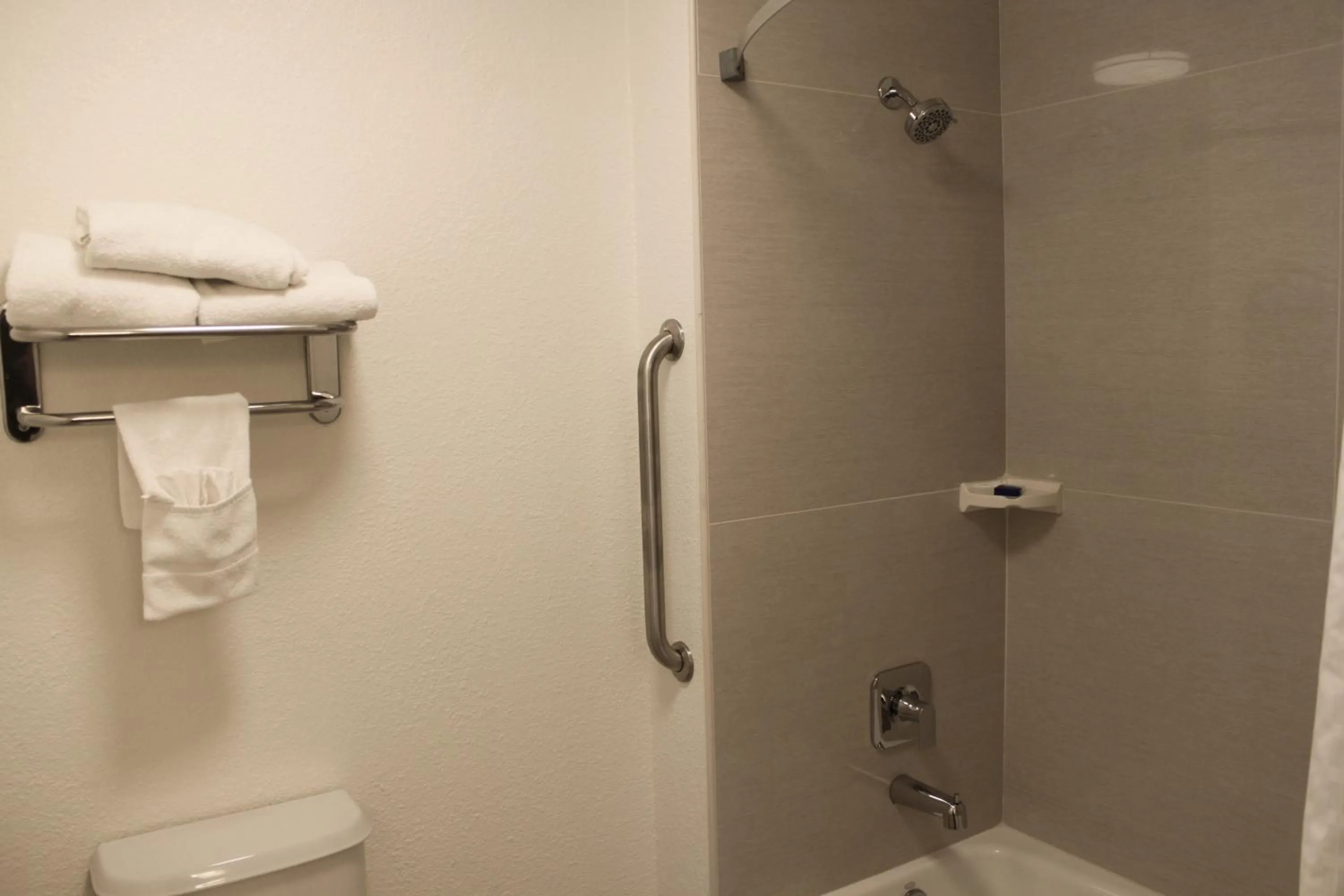 Shower in Best Western Visalia Hotel