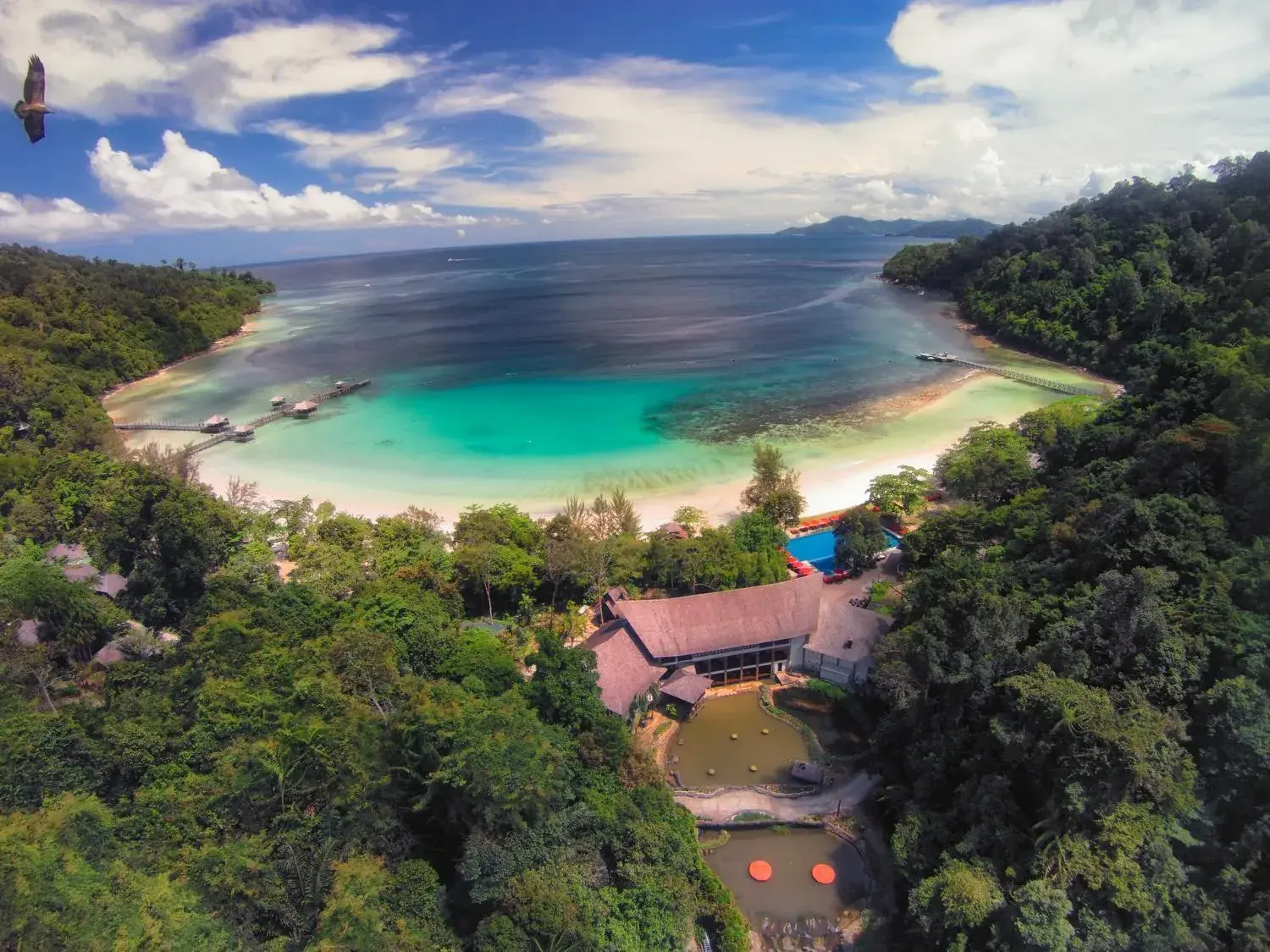 Bird's eye view in Bunga Raya Island Resort & Spa Bird's eye view in Bunga Raya Island Resort & Spa