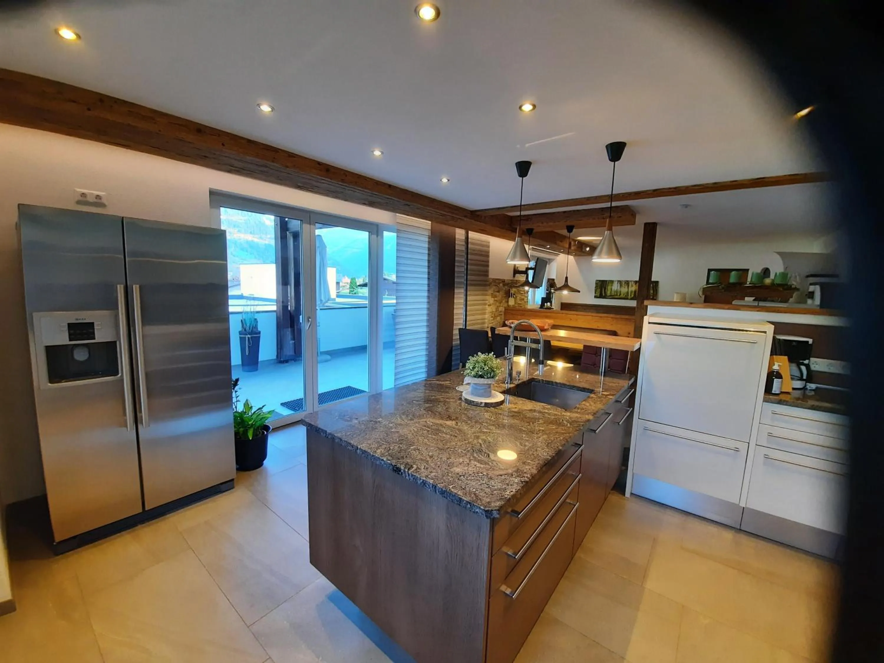 Kitchen or kitchenette in Inn-Apartments