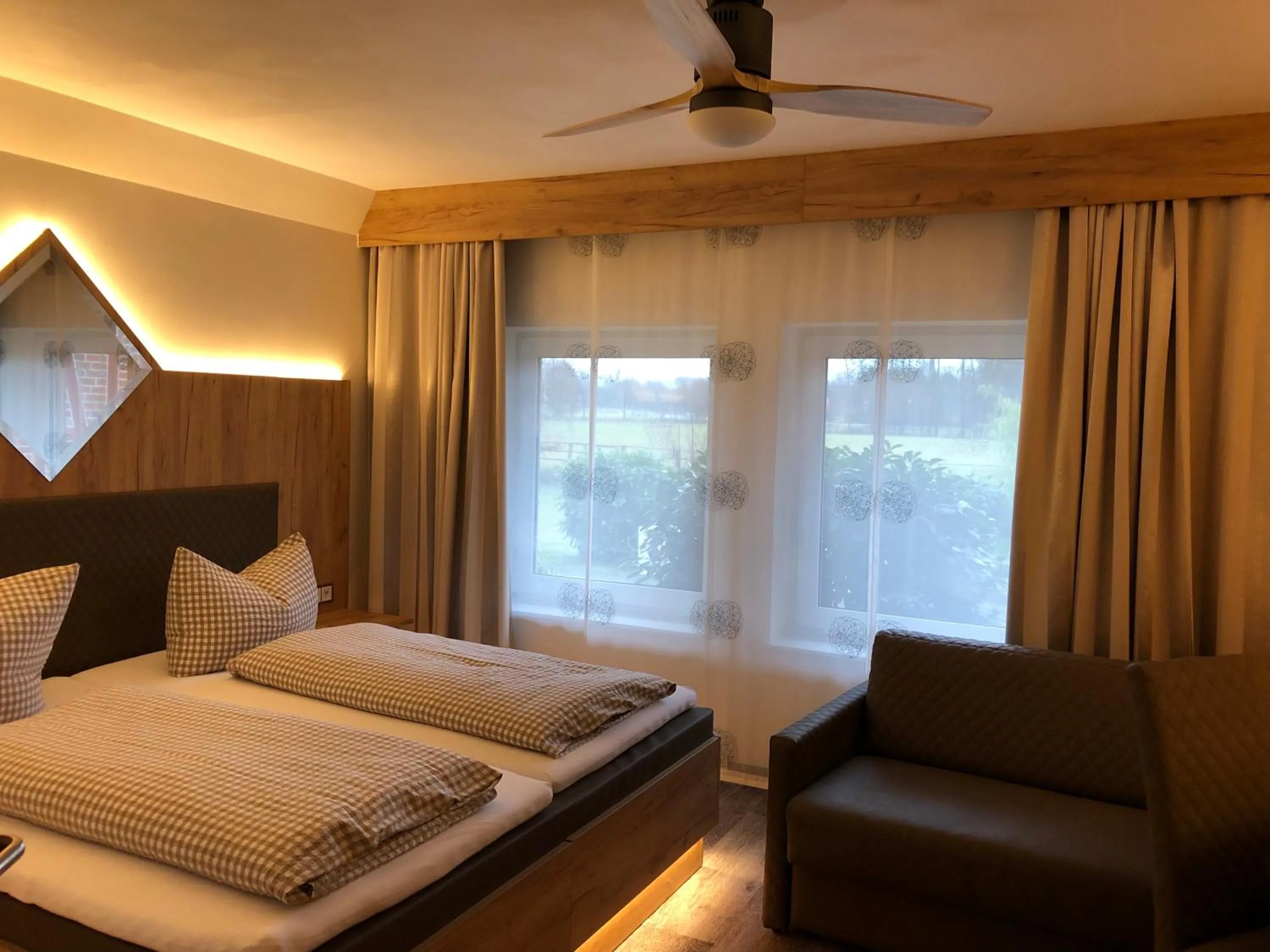 View (from property/room), Bed in Landhaus Eden 3 Sterne Superior