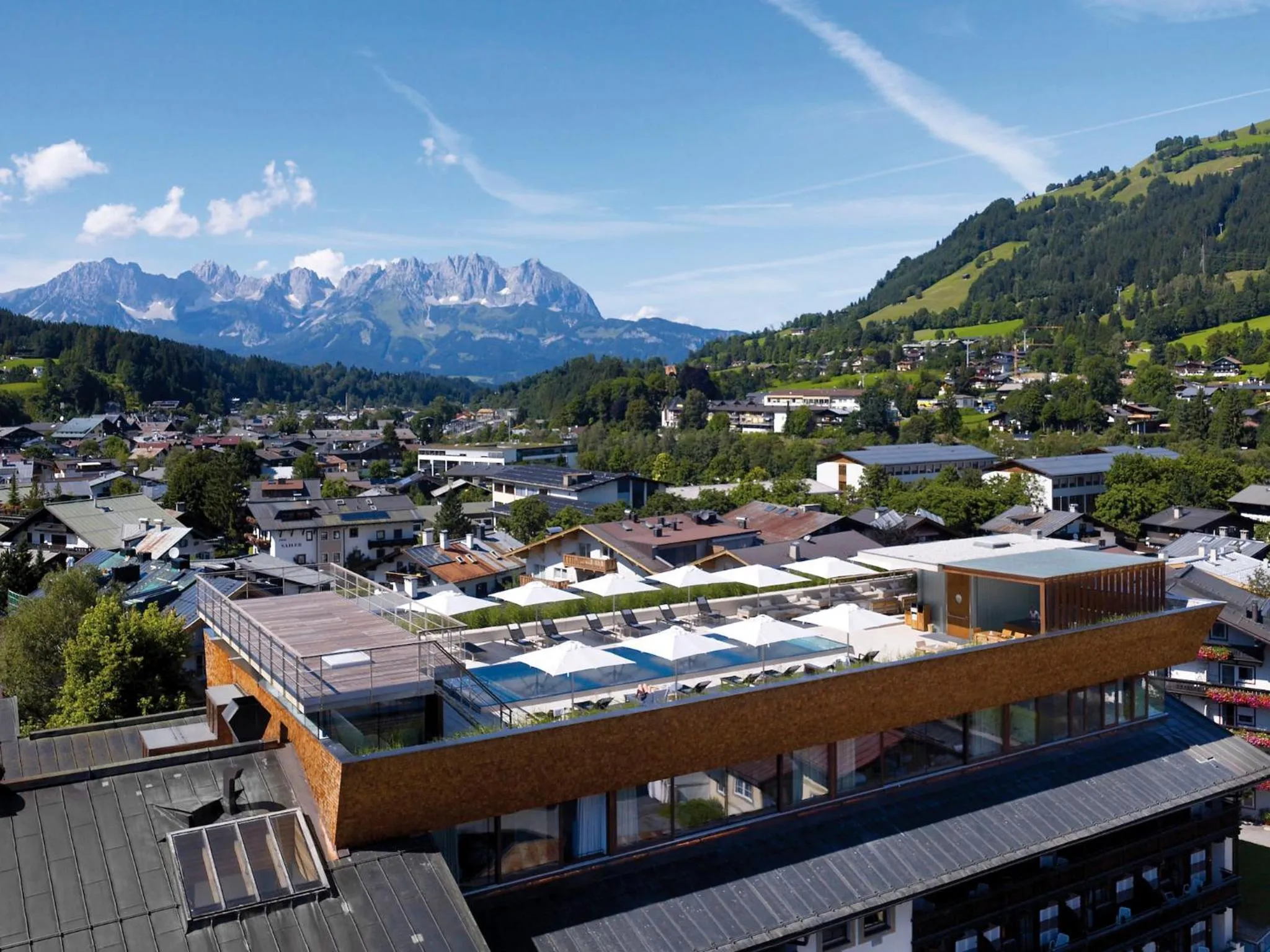 Bird's eye view in Schwarzer Adler Kitzbühel - Adults Only