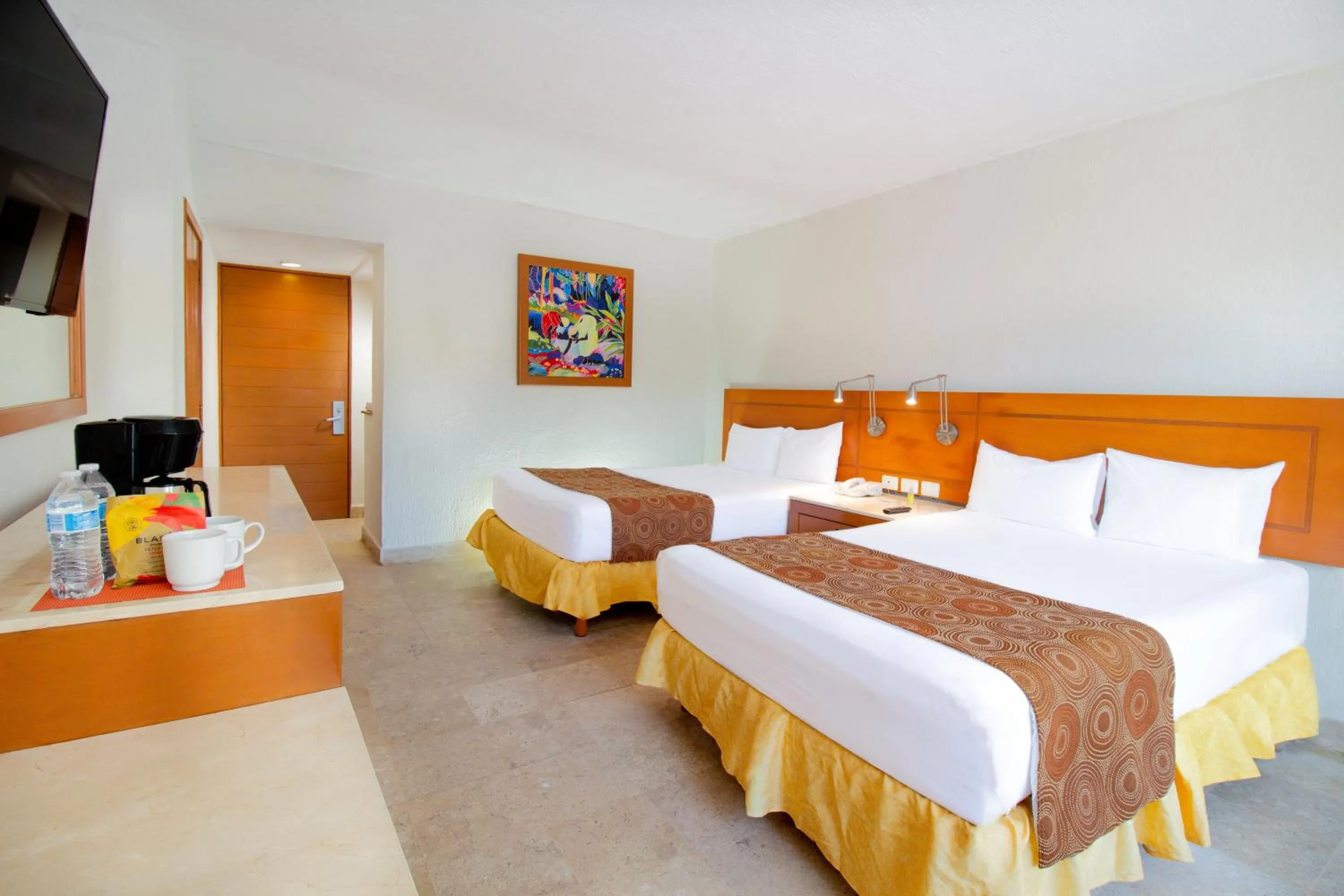 View (from property/room), Bed in Plaza Pelicanos Club Beach Resort All Inclusive