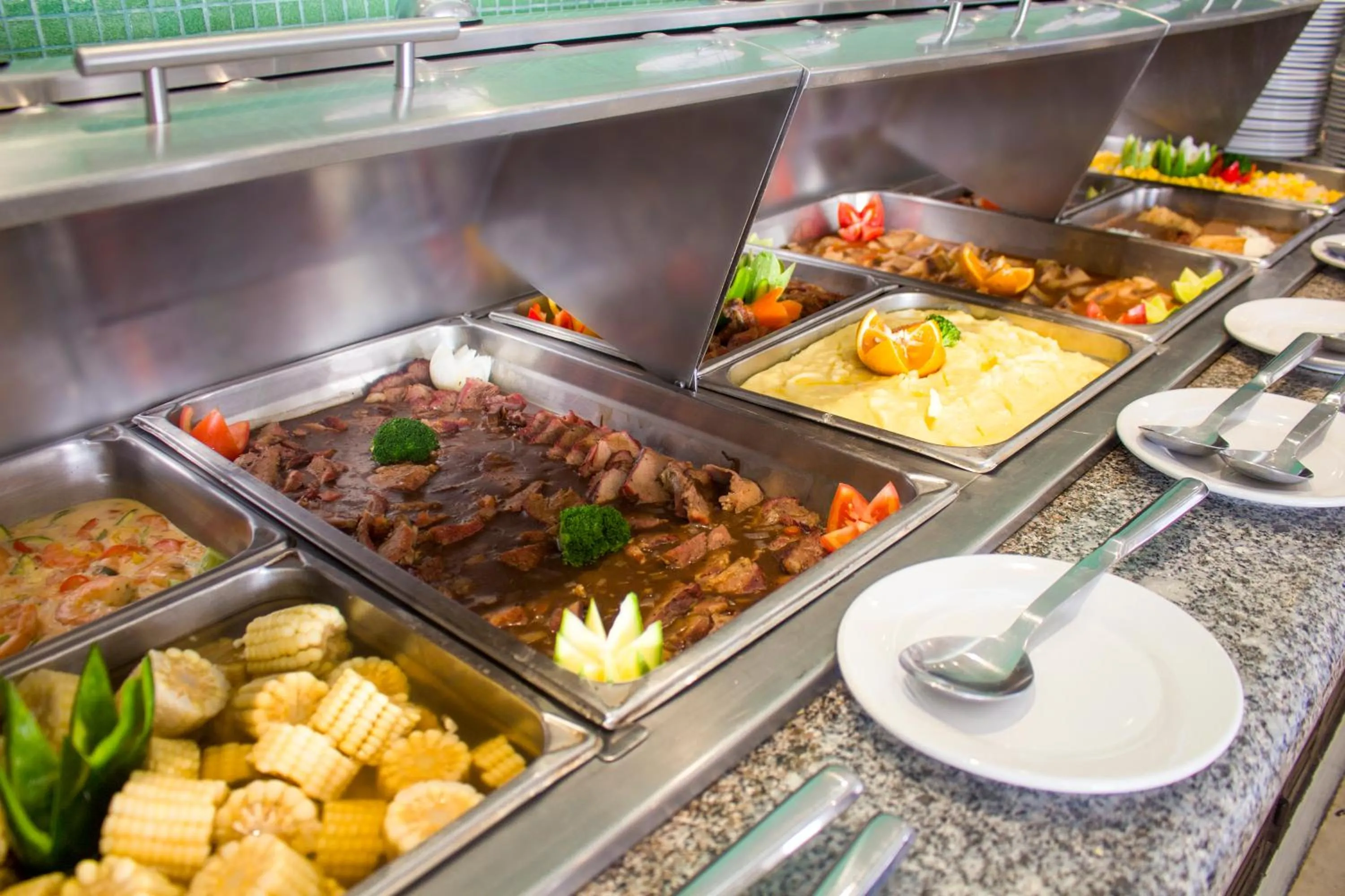 Breakfast in Plaza Pelicanos Club Beach Resort All Inclusive