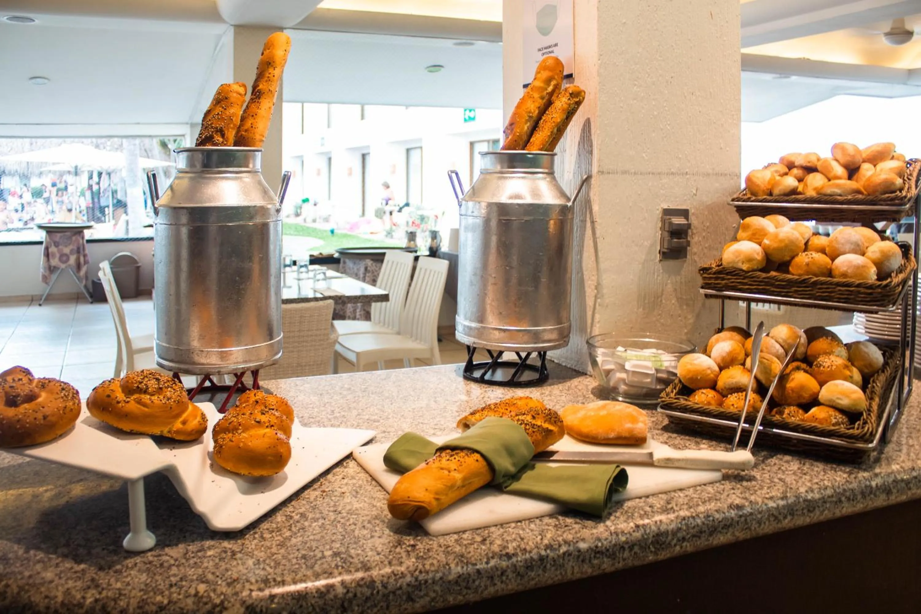 Buffet breakfast in Plaza Pelicanos Club Beach Resort All Inclusive