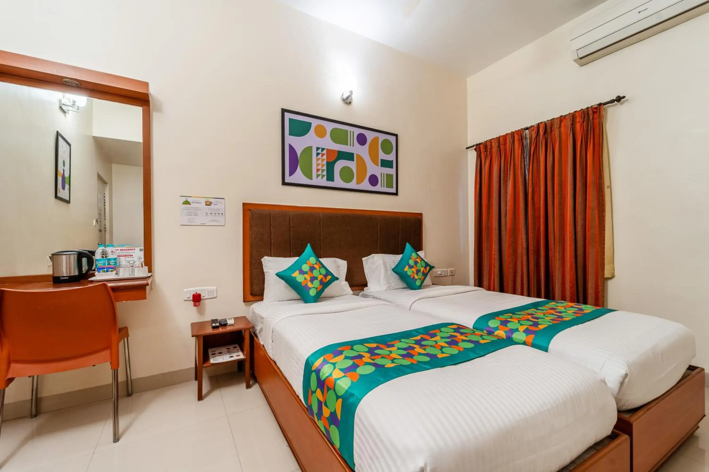 Bedroom, Bed in Treebo Sam Residency Bedroom, Bed in Treebo Sam Residency