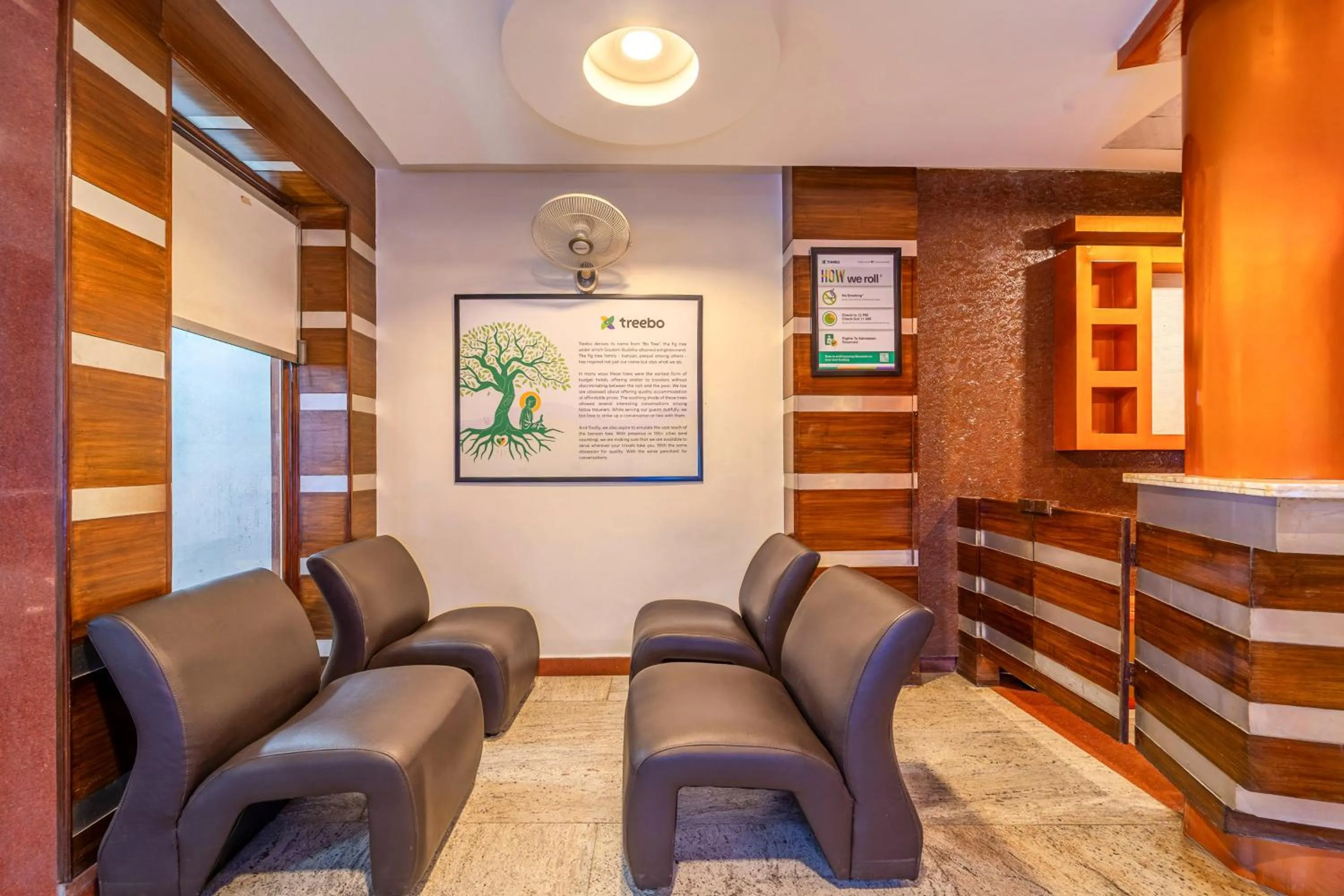 Seating area in Treebo Sam Residency