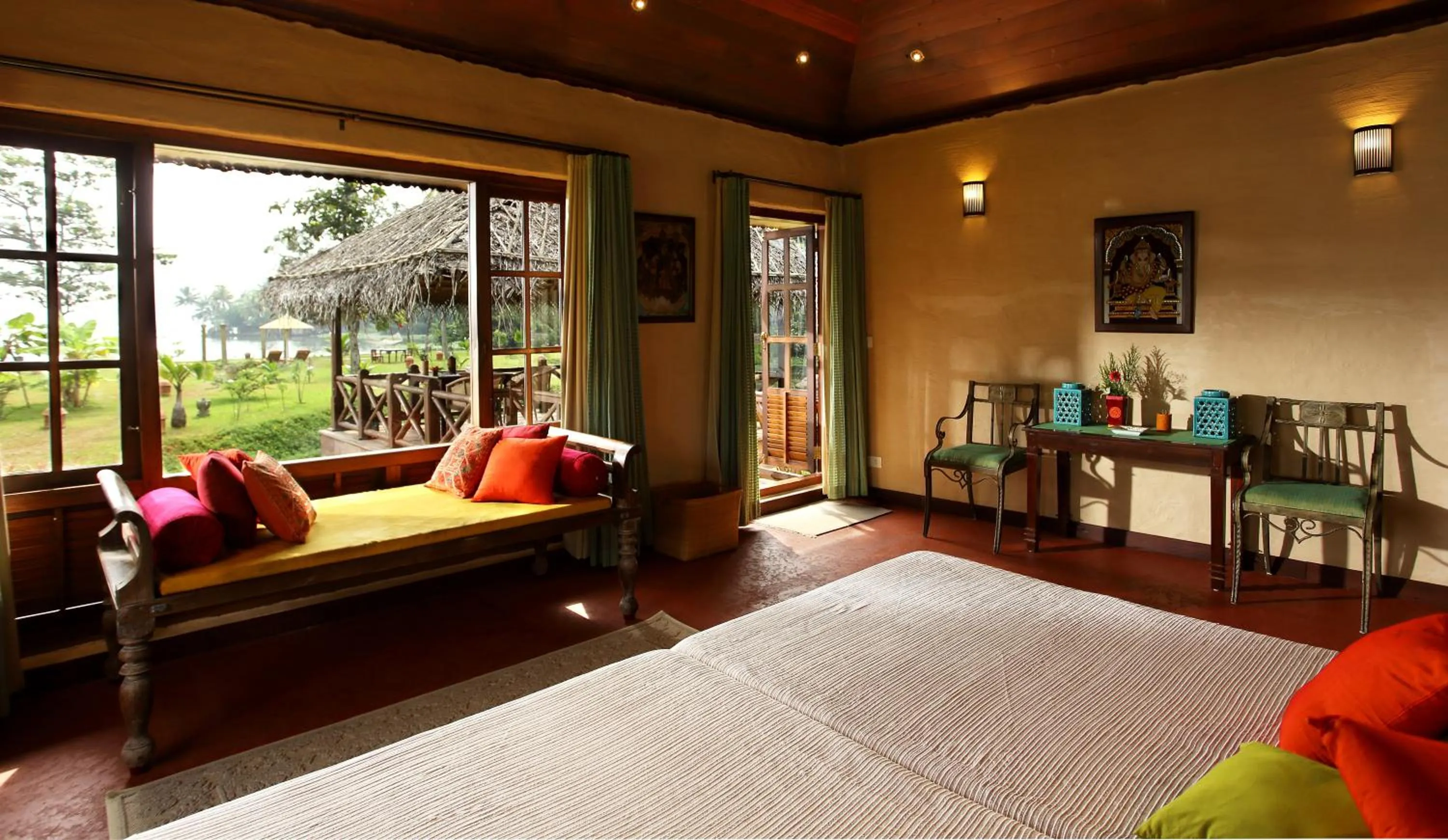 Seating area, Bed in Ameya Kerala