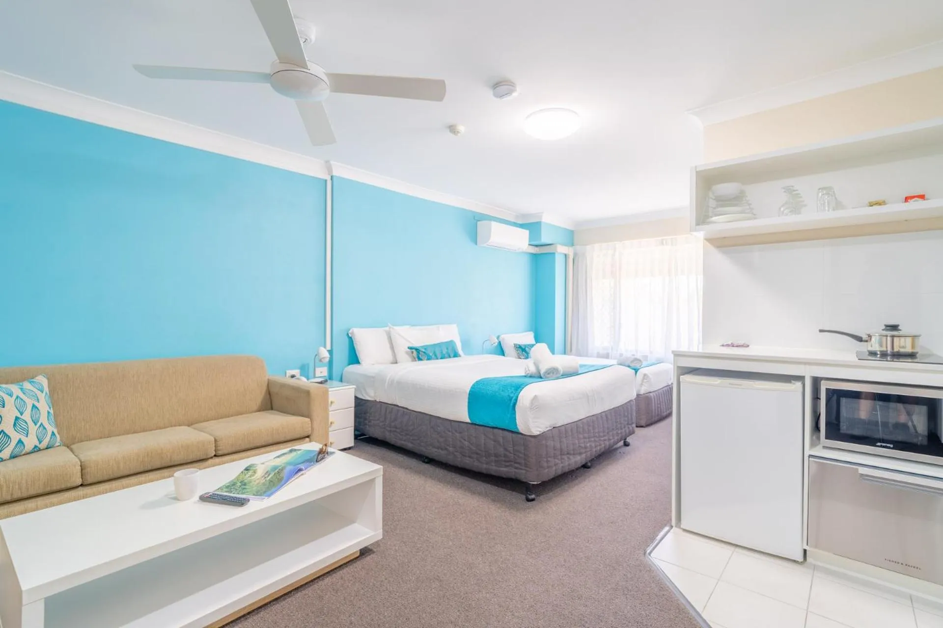 Bed in Byron Bayside Central Studio Apartments