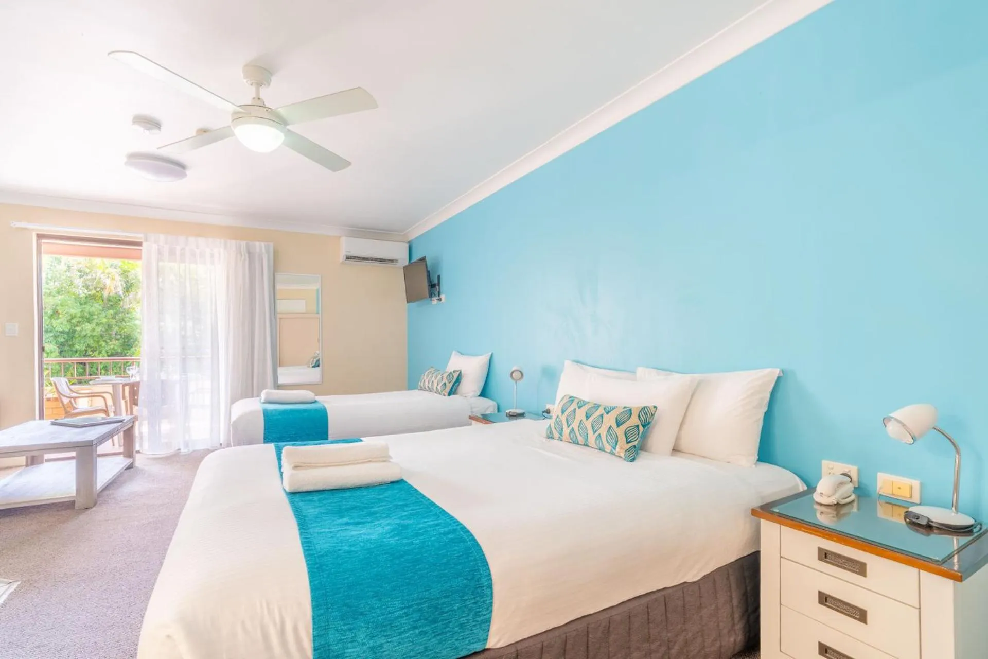 Bed in Byron Bayside Central Studio Apartments