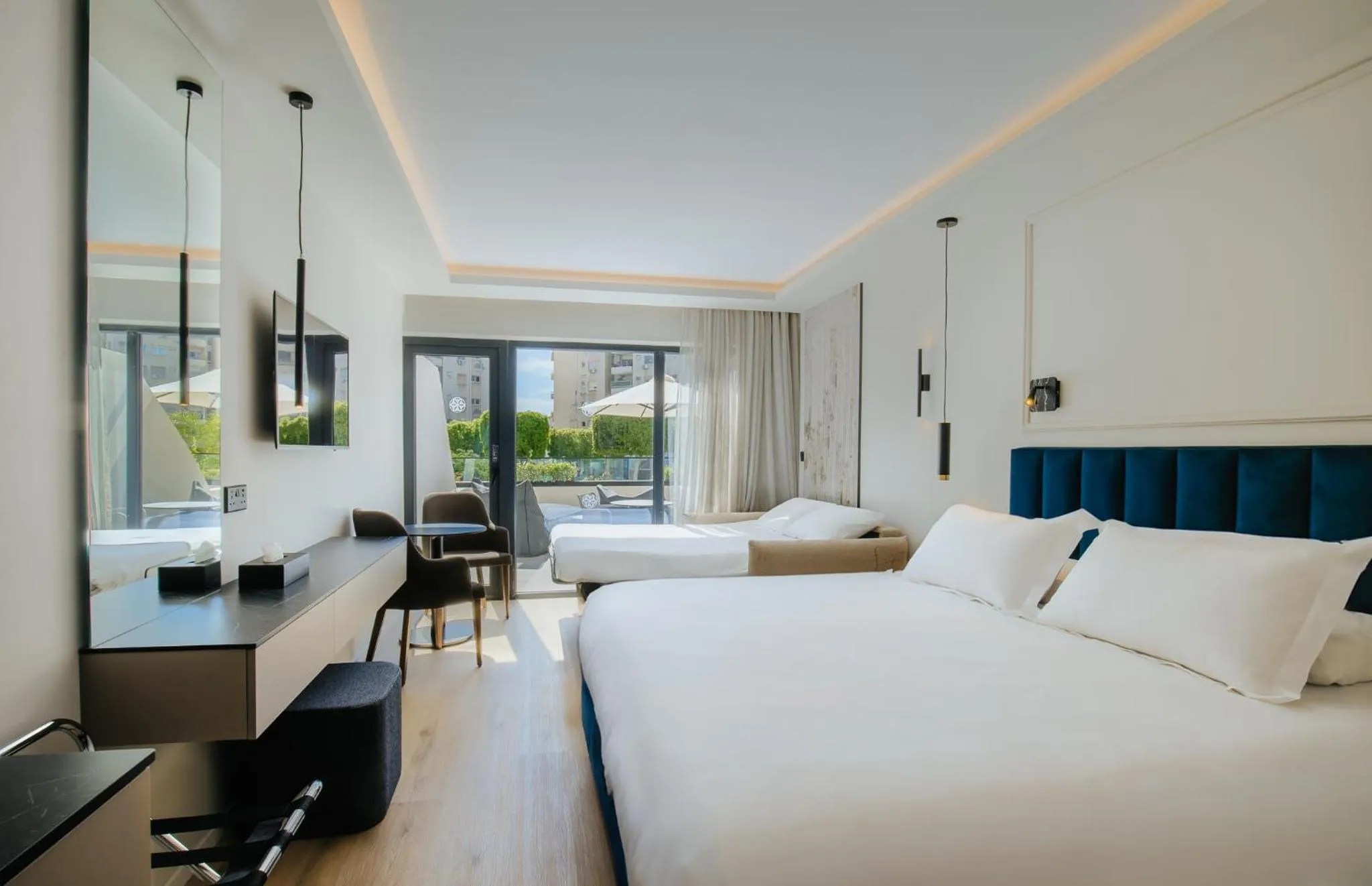 Bed in Odysseia Hotel Kapetanios