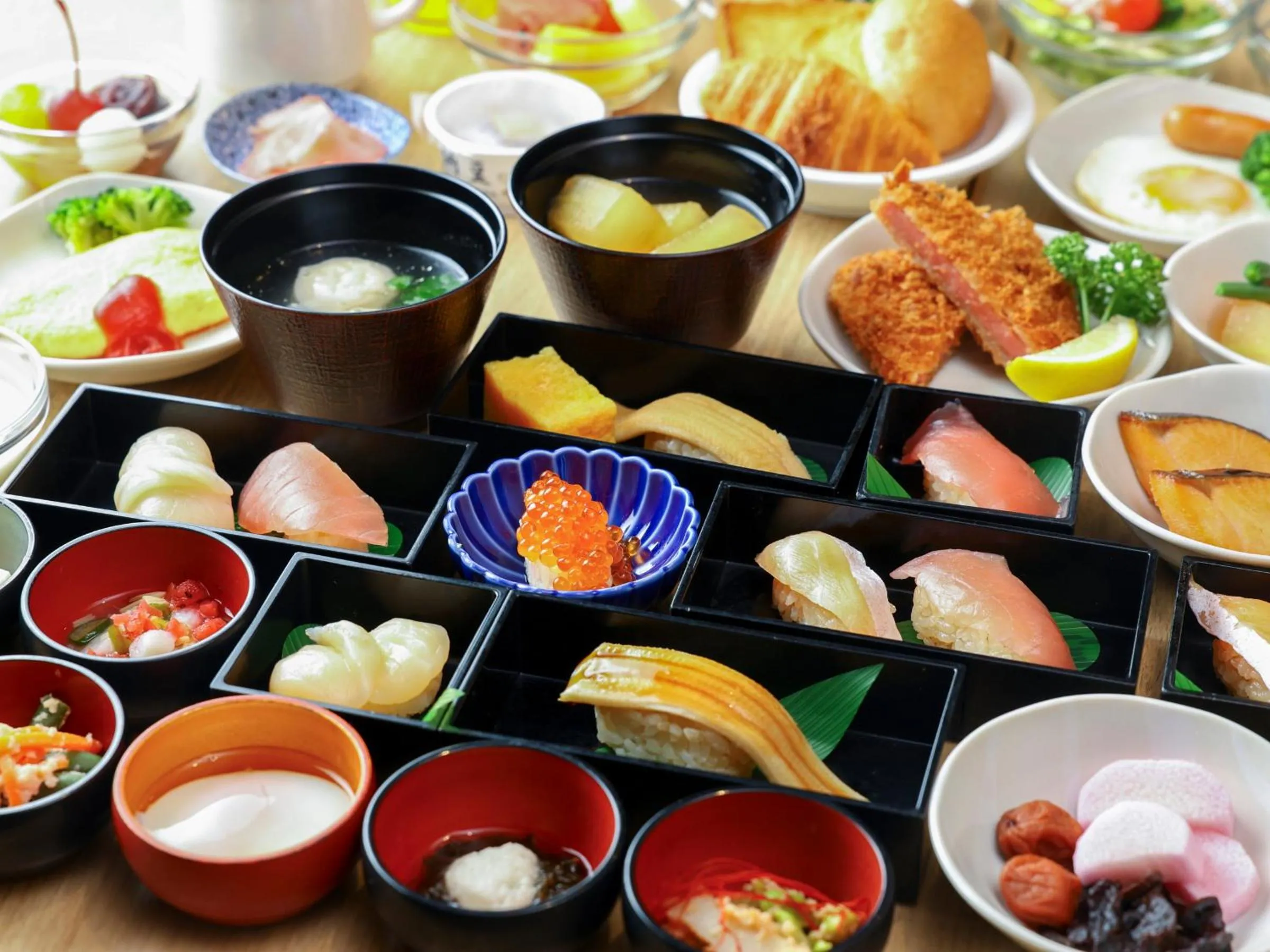 Buffet breakfast in Dormy Inn Tokyo Hatchobori - Natural Hot Spring