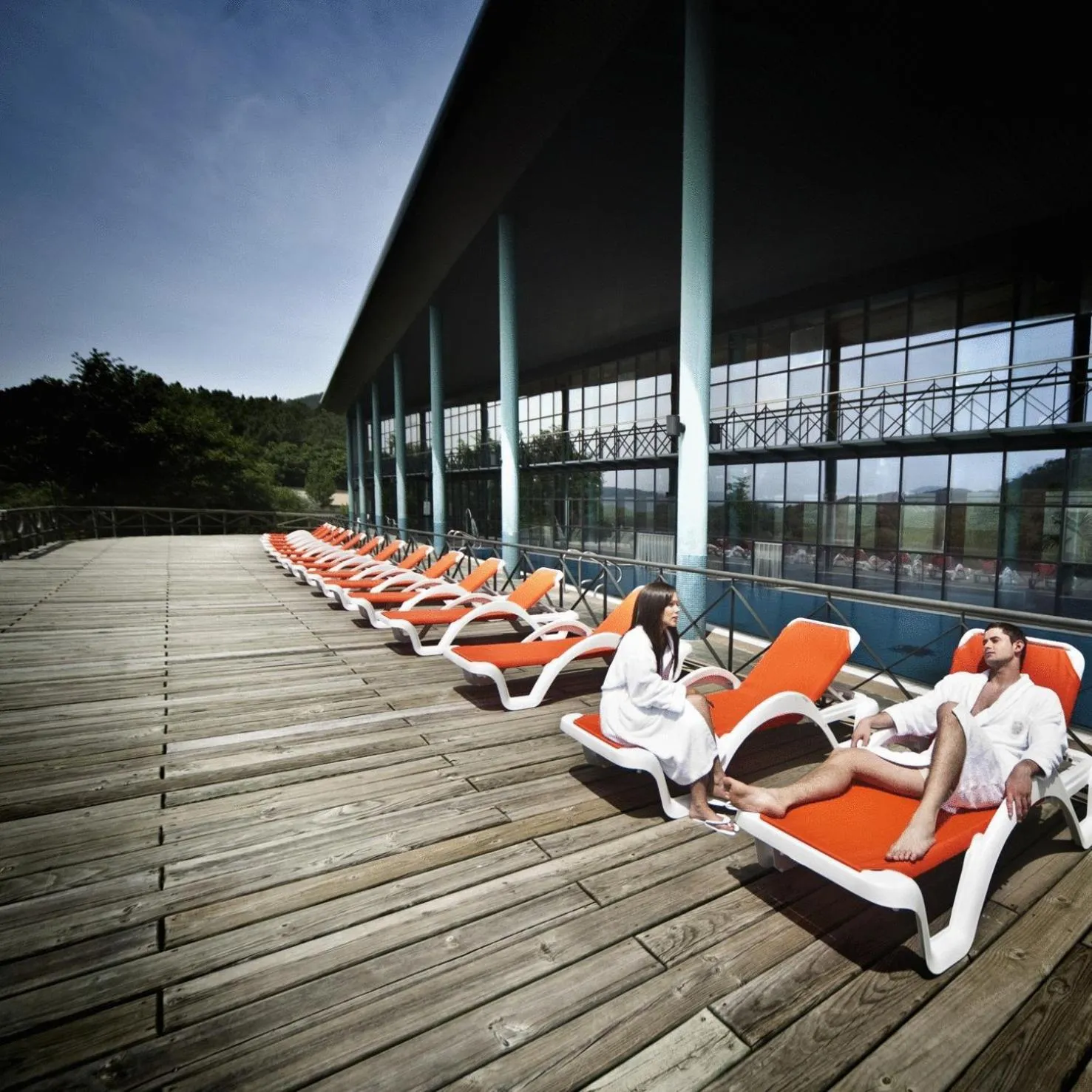 Swimming pool in Laias Caldaria hotel y Balneario