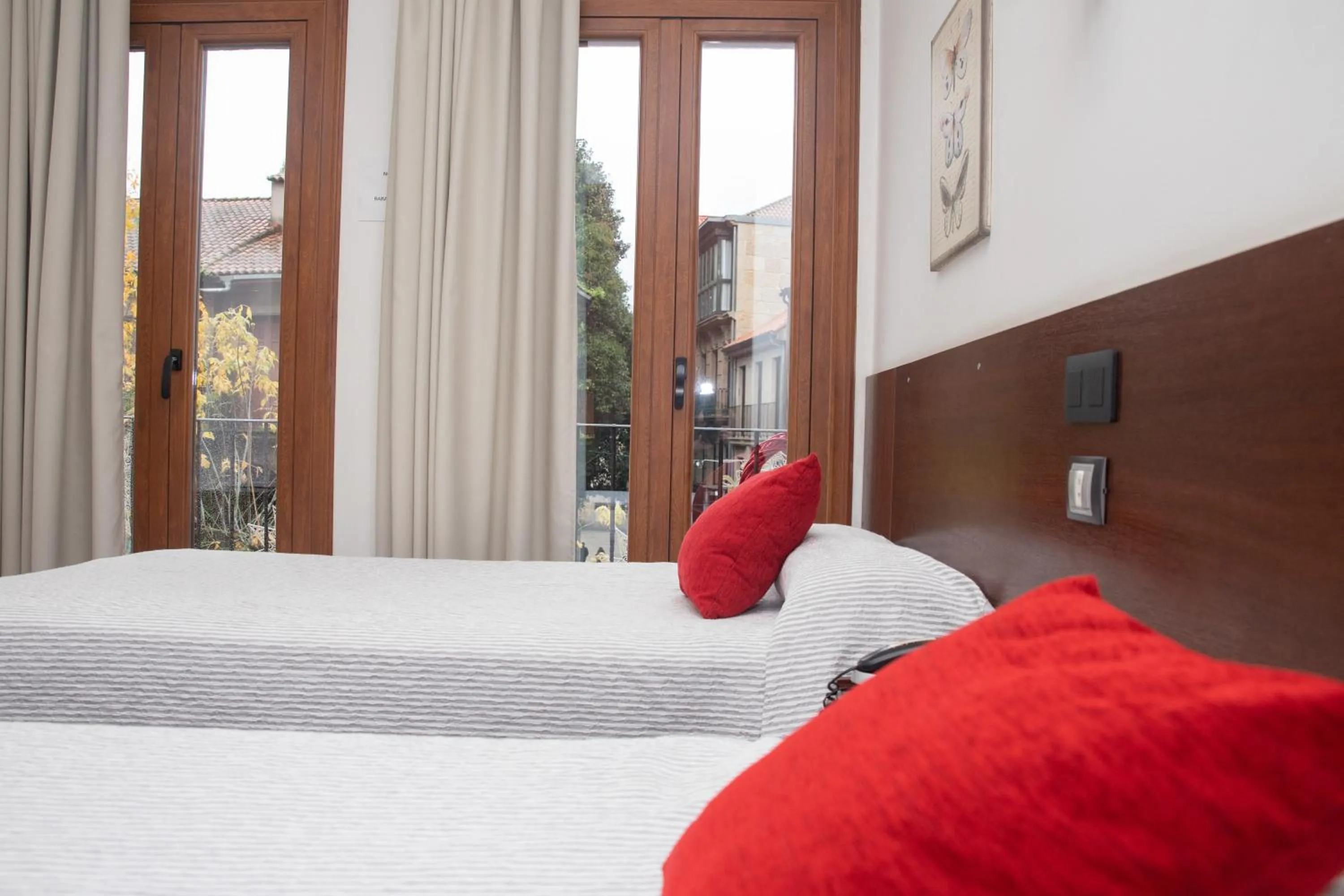 Bed in Hotel Restaurante Rúas