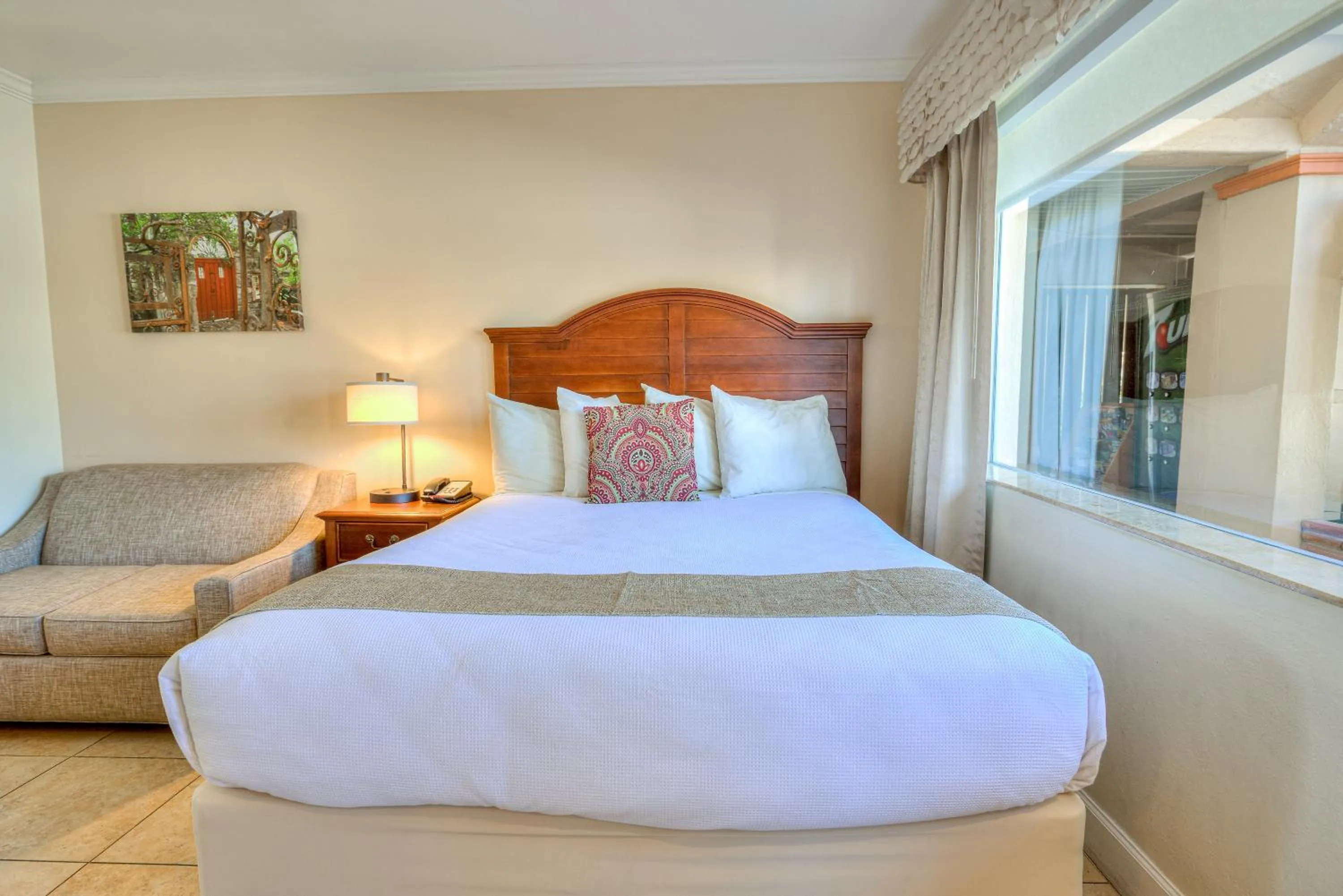 Bed in La Fiesta Ocean Inn & Suites