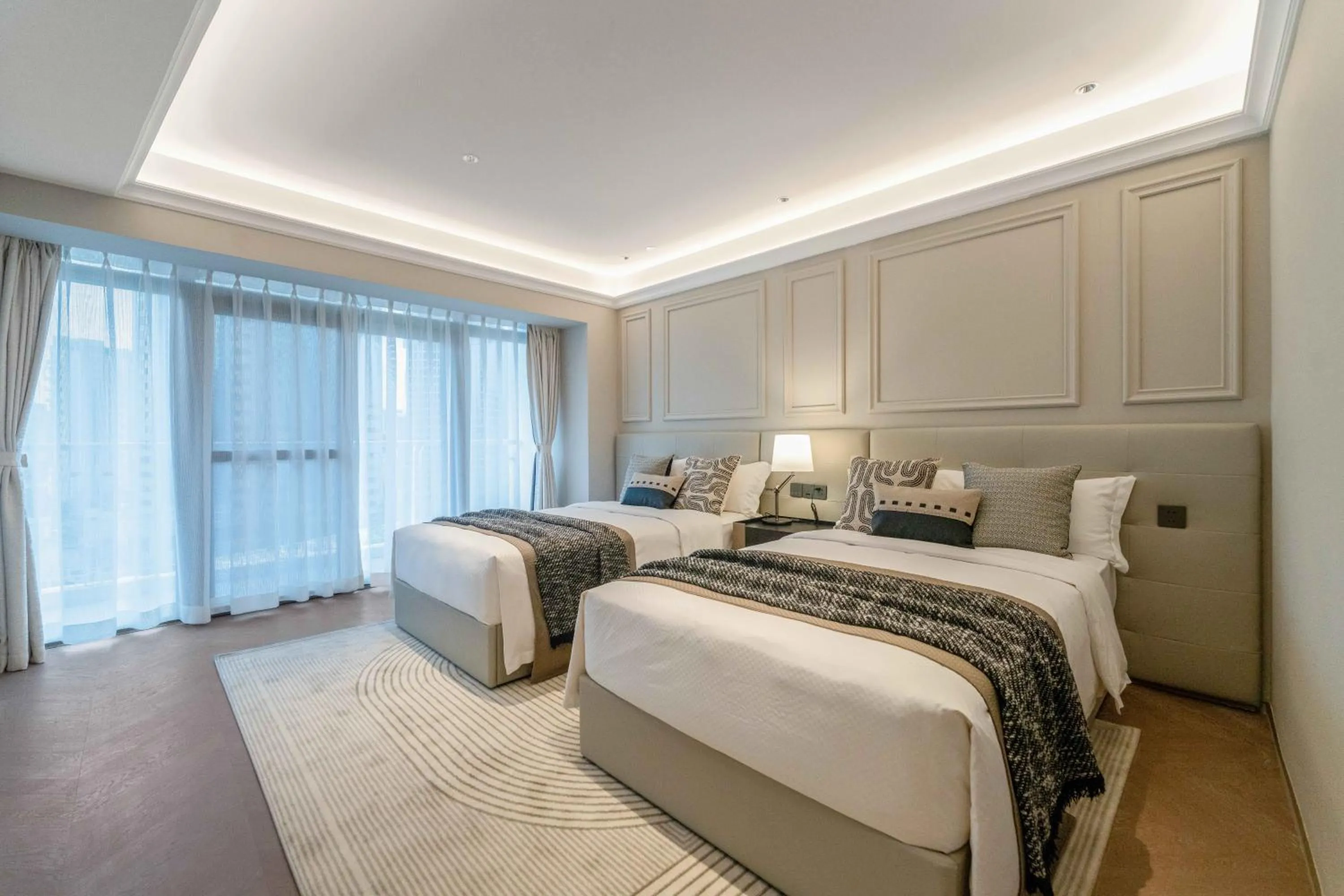 Bedroom, Bed in CM+ Service Apartment Shenzhen Taige