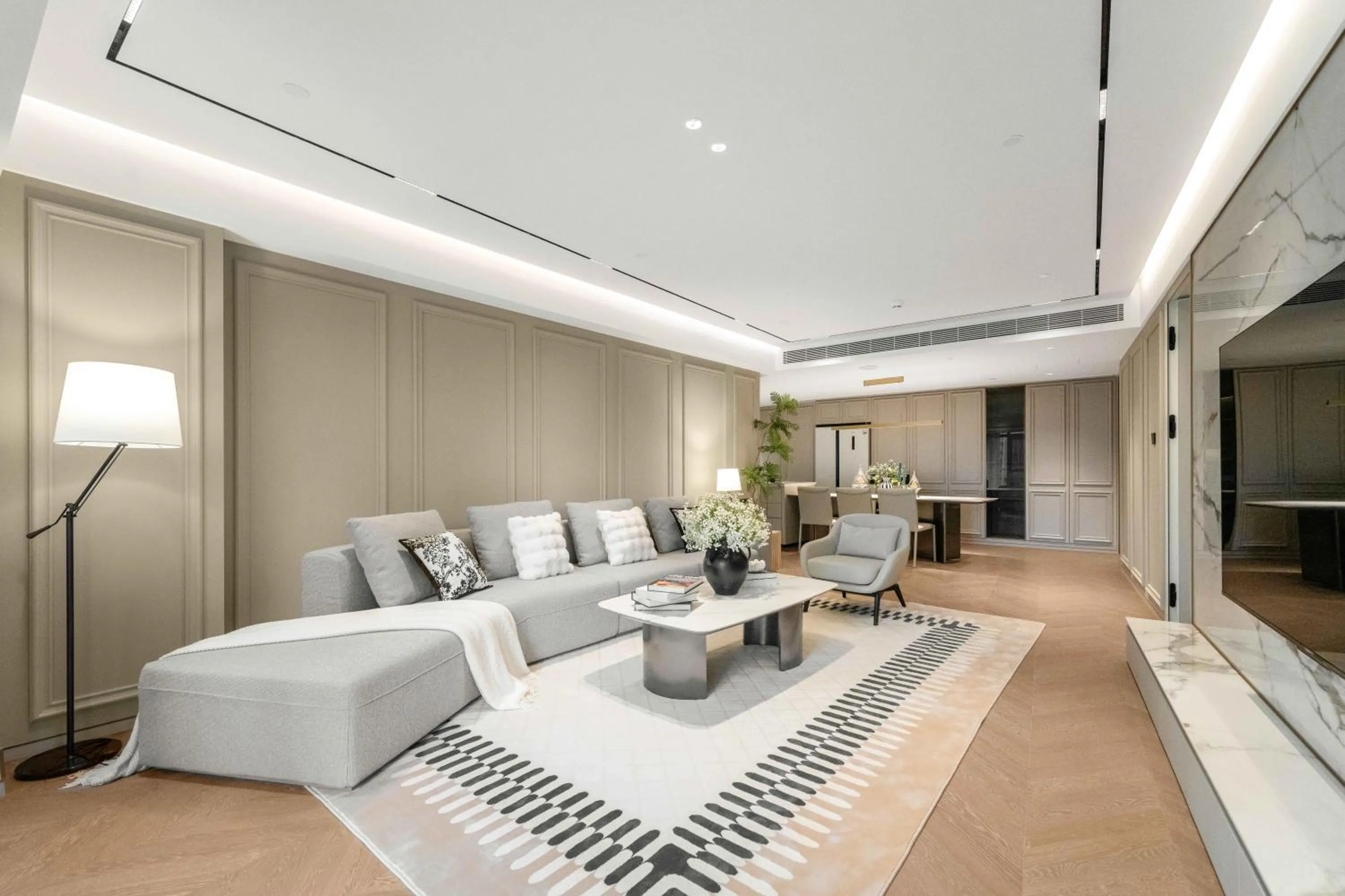 Living room in CM+ Service Apartment Shenzhen Taige