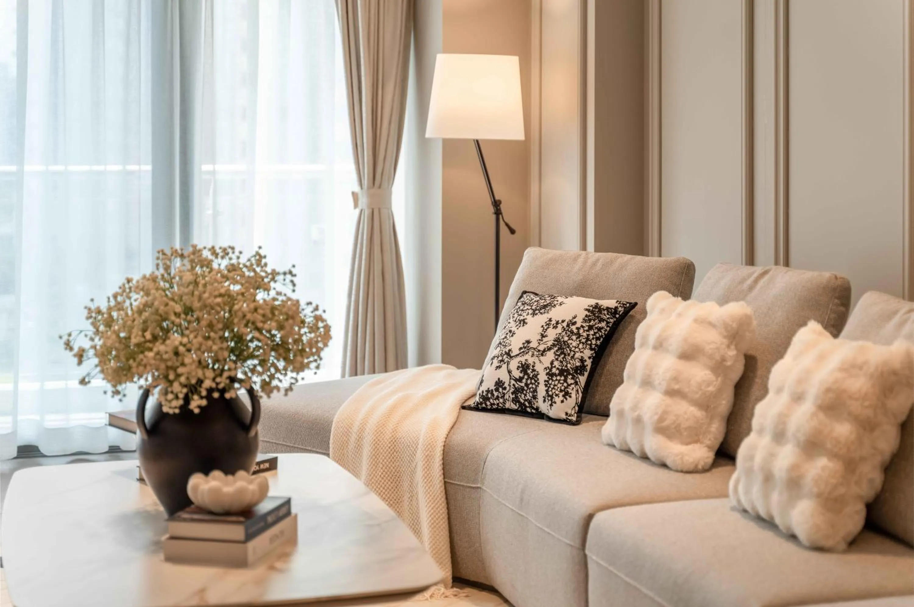 Living room in CM+ Service Apartment Shenzhen Taige