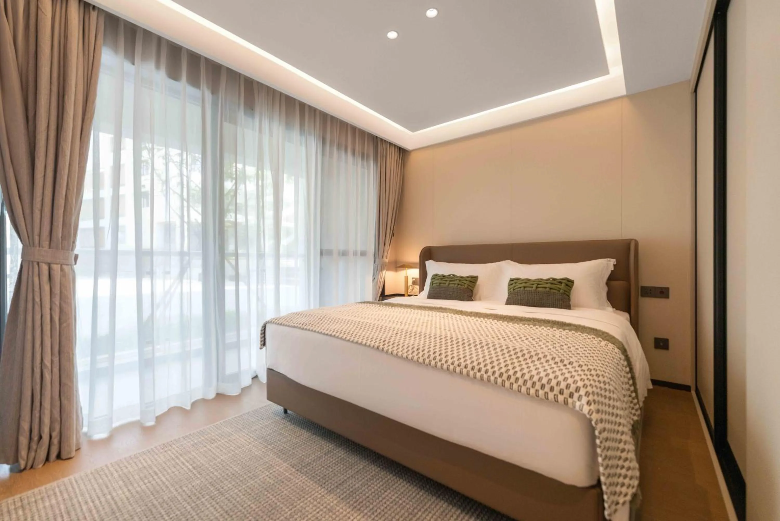 Bedroom, Bed in CM+ Service Apartment Shenzhen Taige