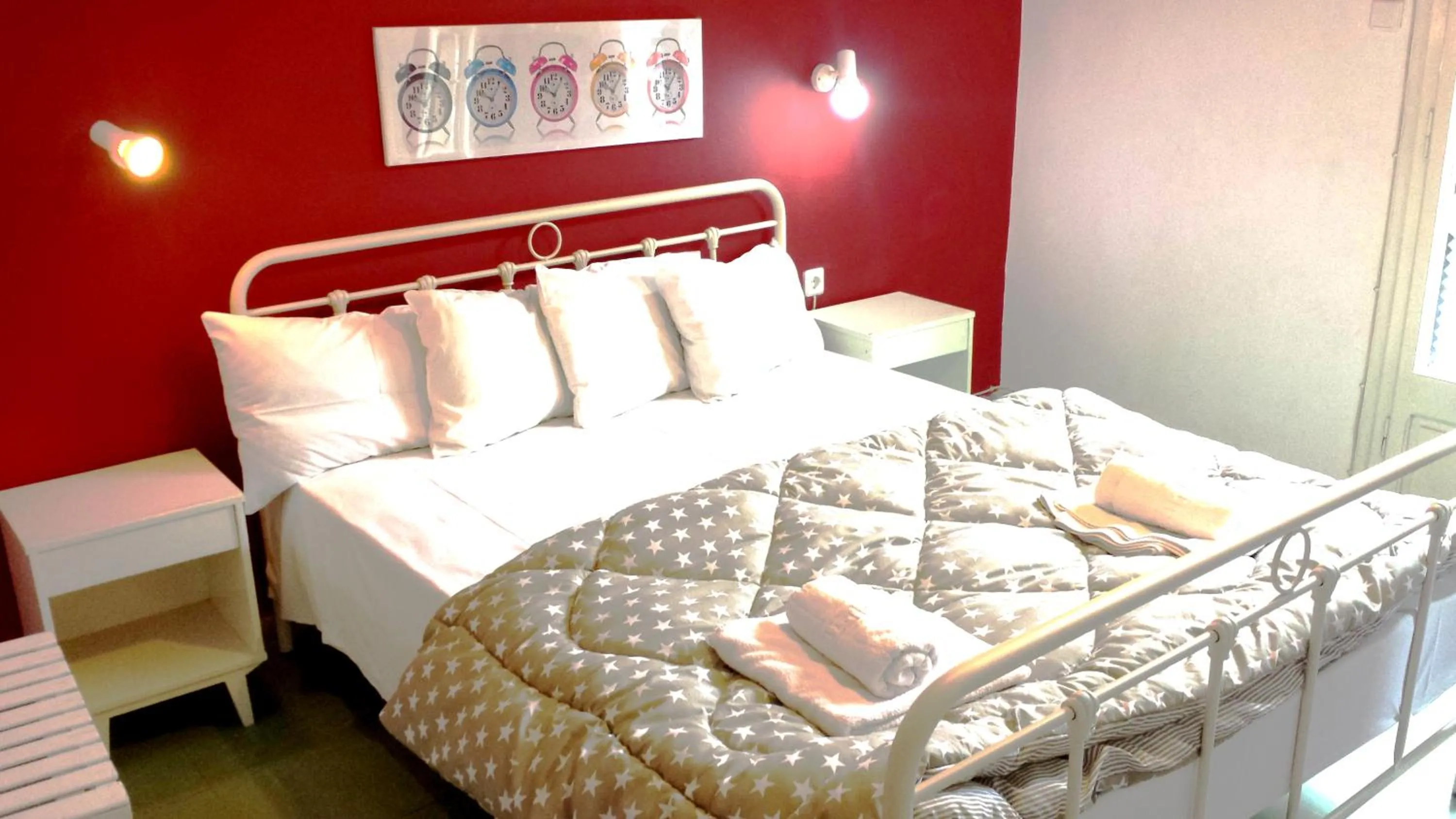 Bed in Avra Budget Beach Rooms