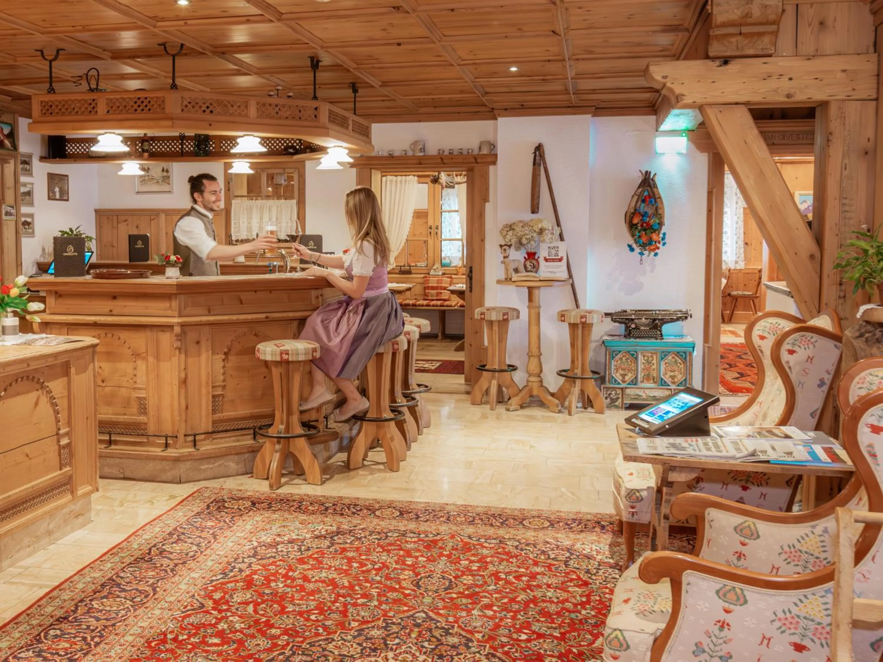 Lounge or bar in Appartement- und Wellnesshotel Charlotte - 3 Sterne Superior