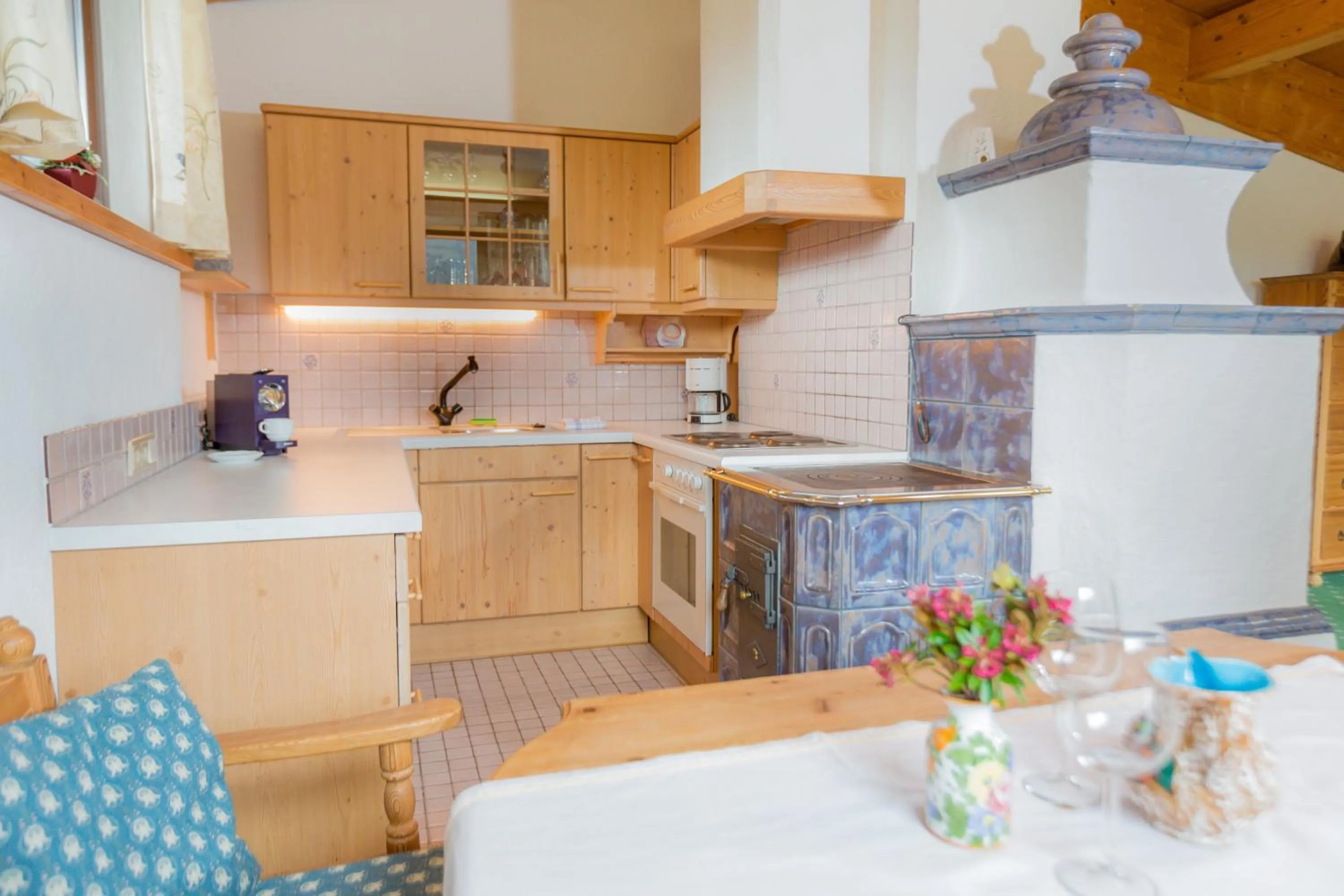 Kitchen or kitchenette in Appartement- und Wellnesshotel Charlotte - 3 Sterne Superior