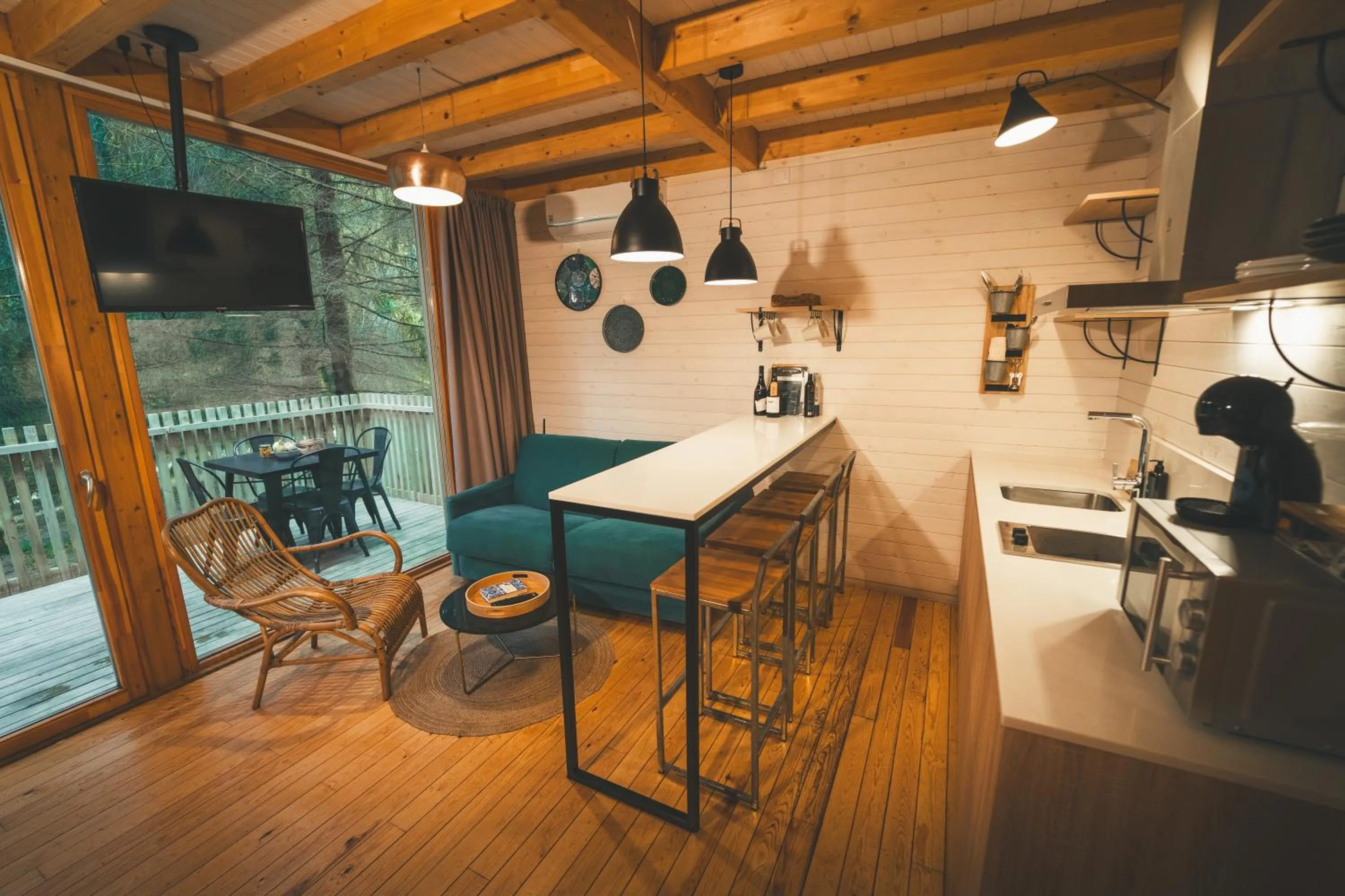 Seating area in HolaCamp Camino