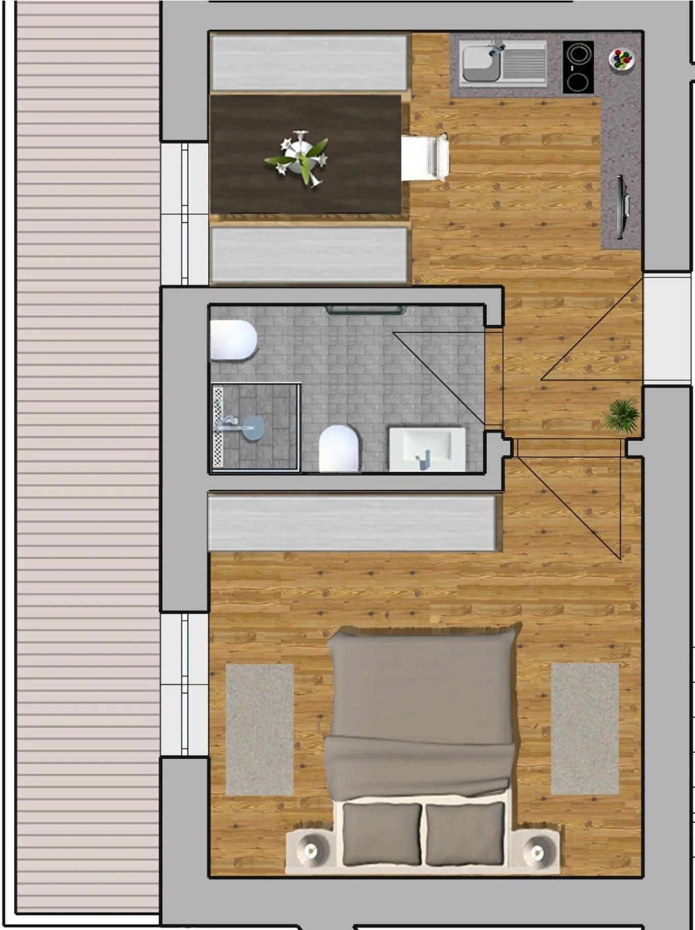 Floor plan in Garnì Piz da L'Ander
