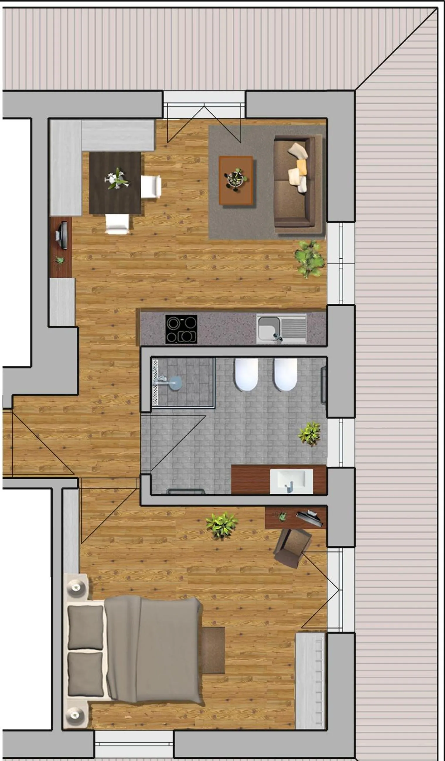 Floor plan in Garnì Piz da L'Ander