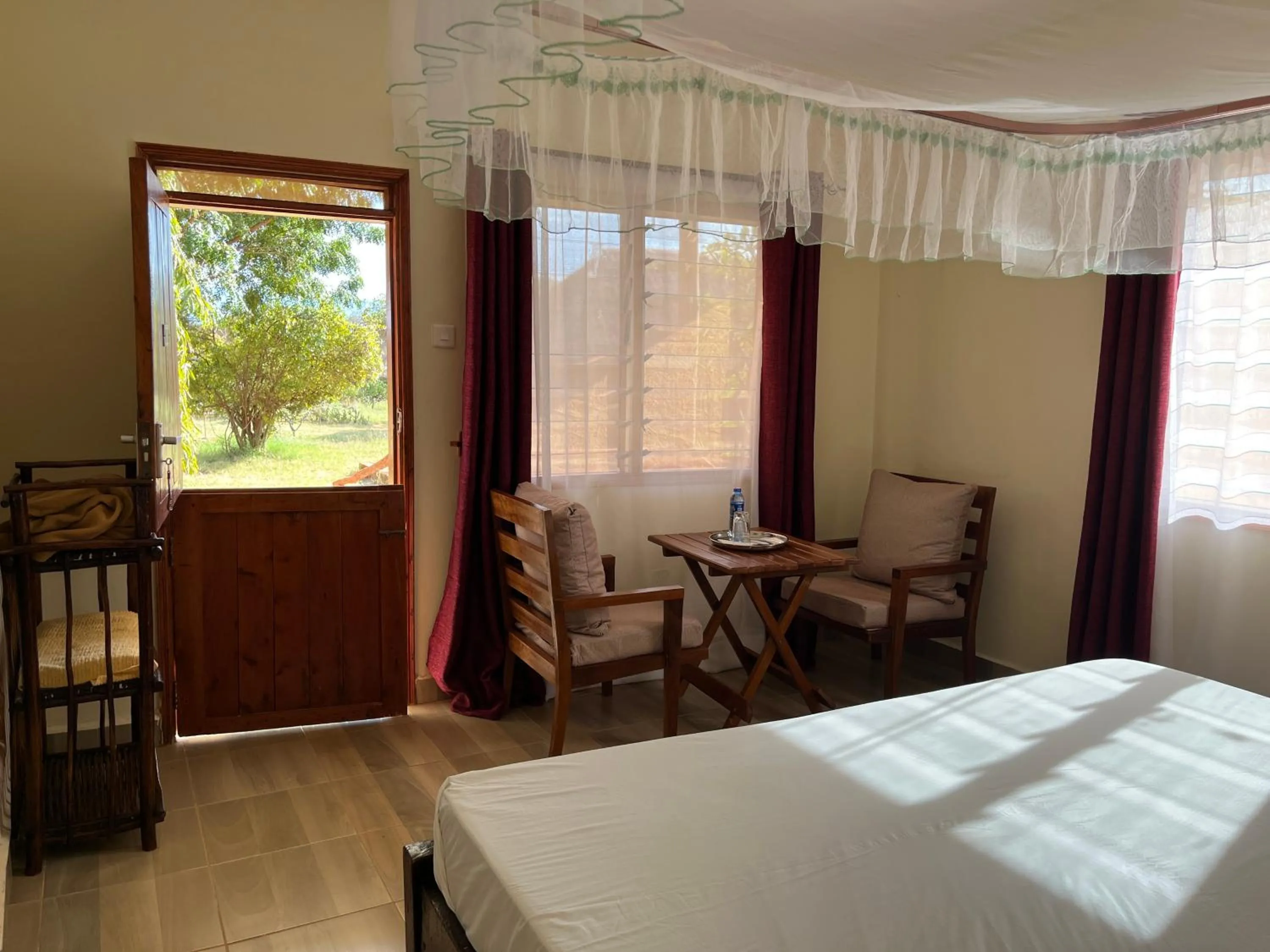 Bed in Lake Jipe Eco Lodge