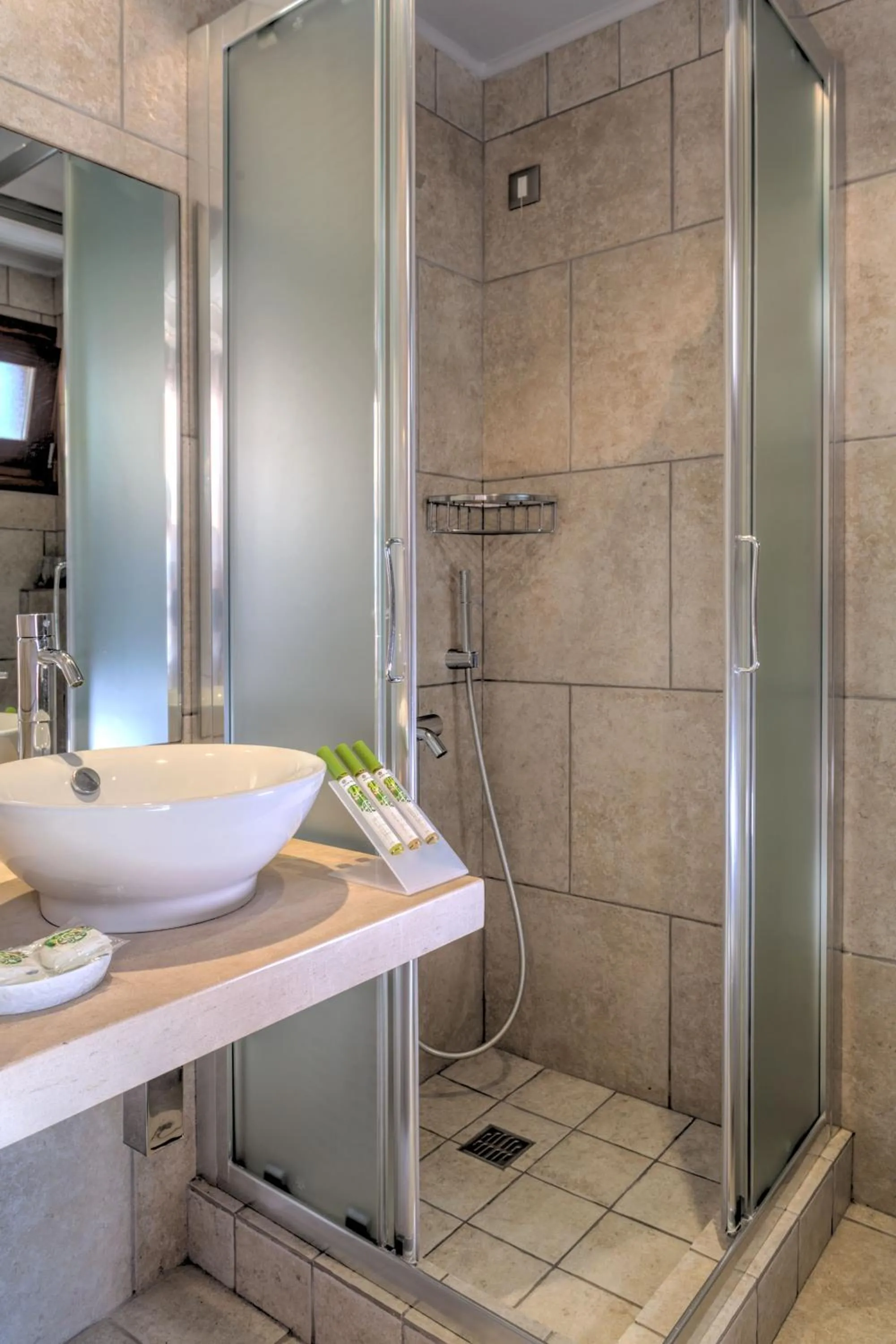 Bathroom in Fiscardo Bay Hotel