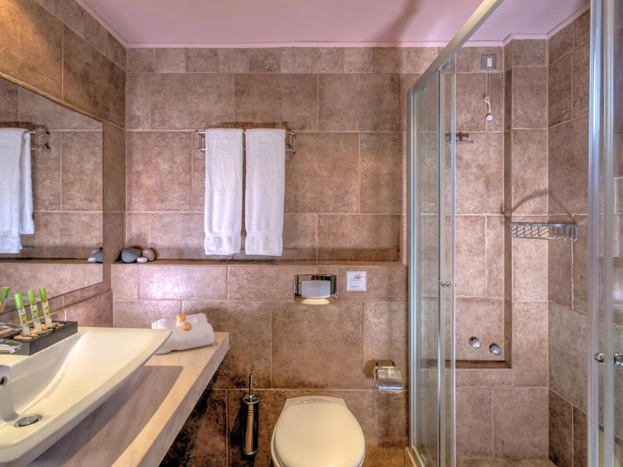 Bathroom in Fiscardo Bay Hotel