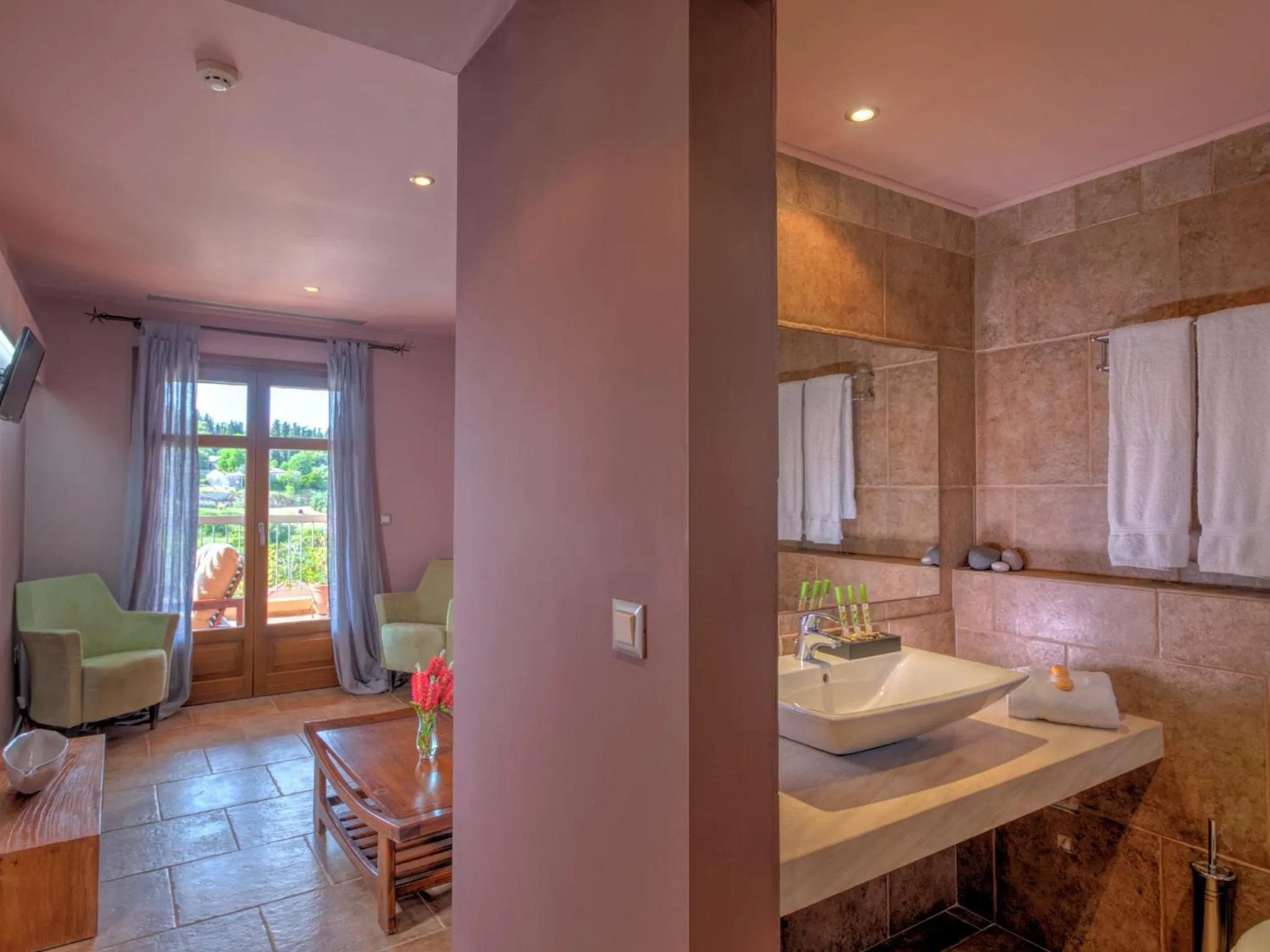 Bathroom in Fiscardo Bay Hotel