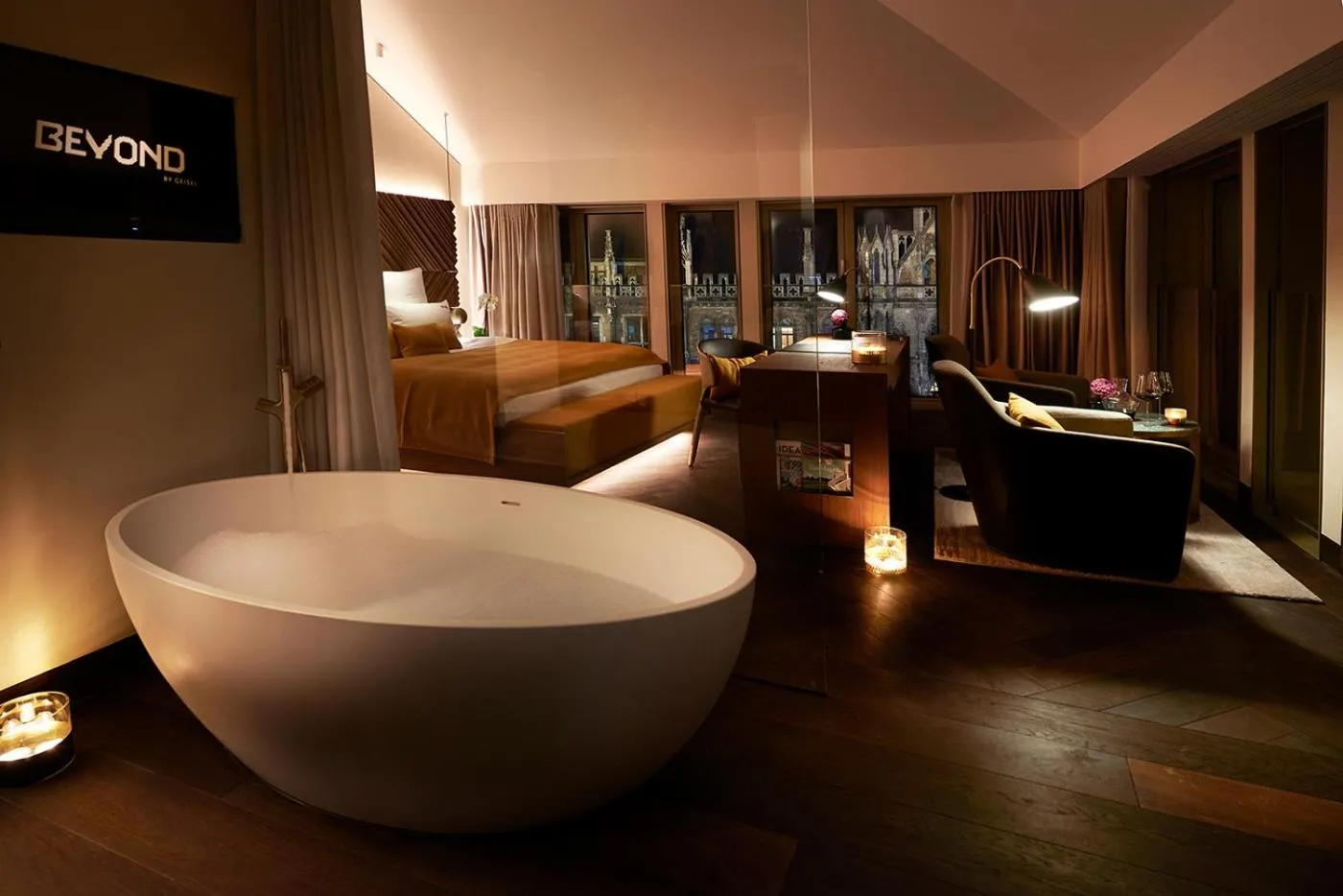 Bathroom, Bed in BEYOND by Geisel