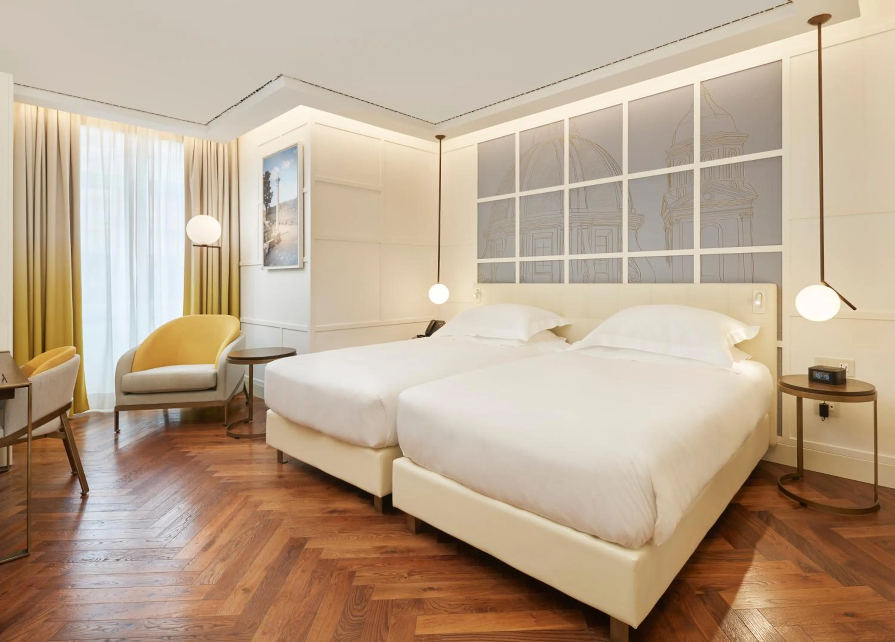 Photo of the whole room, Bed in De Bonart Naples, Curio Collection By Hilton