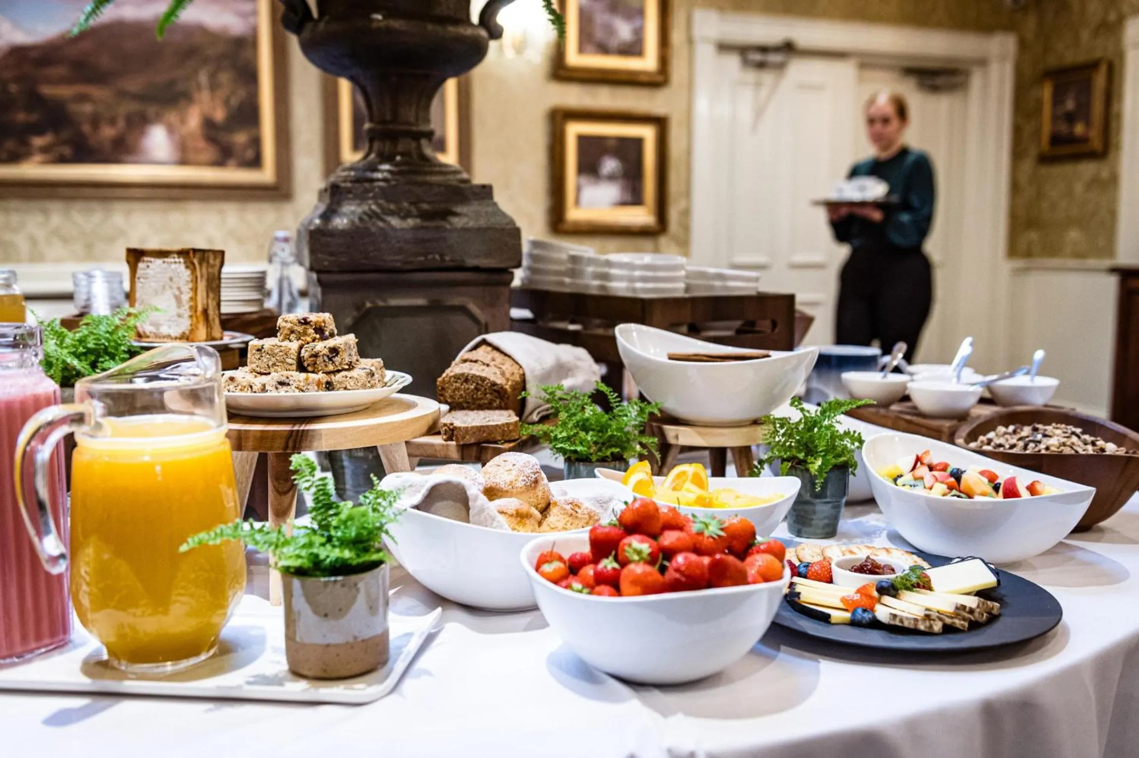 Continental breakfast in Fernhill House Hotel & Gardens