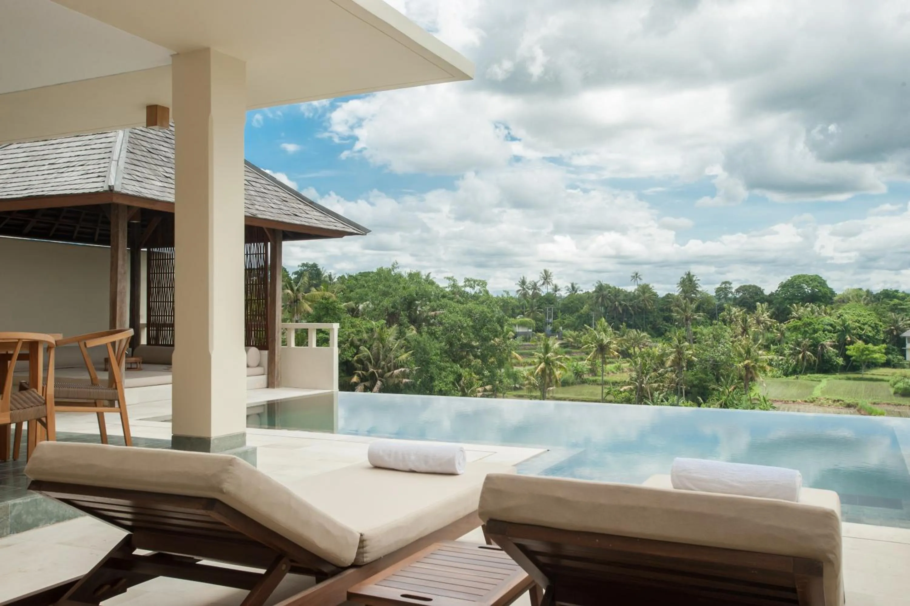 Patio in Komaneka at Keramas Beach