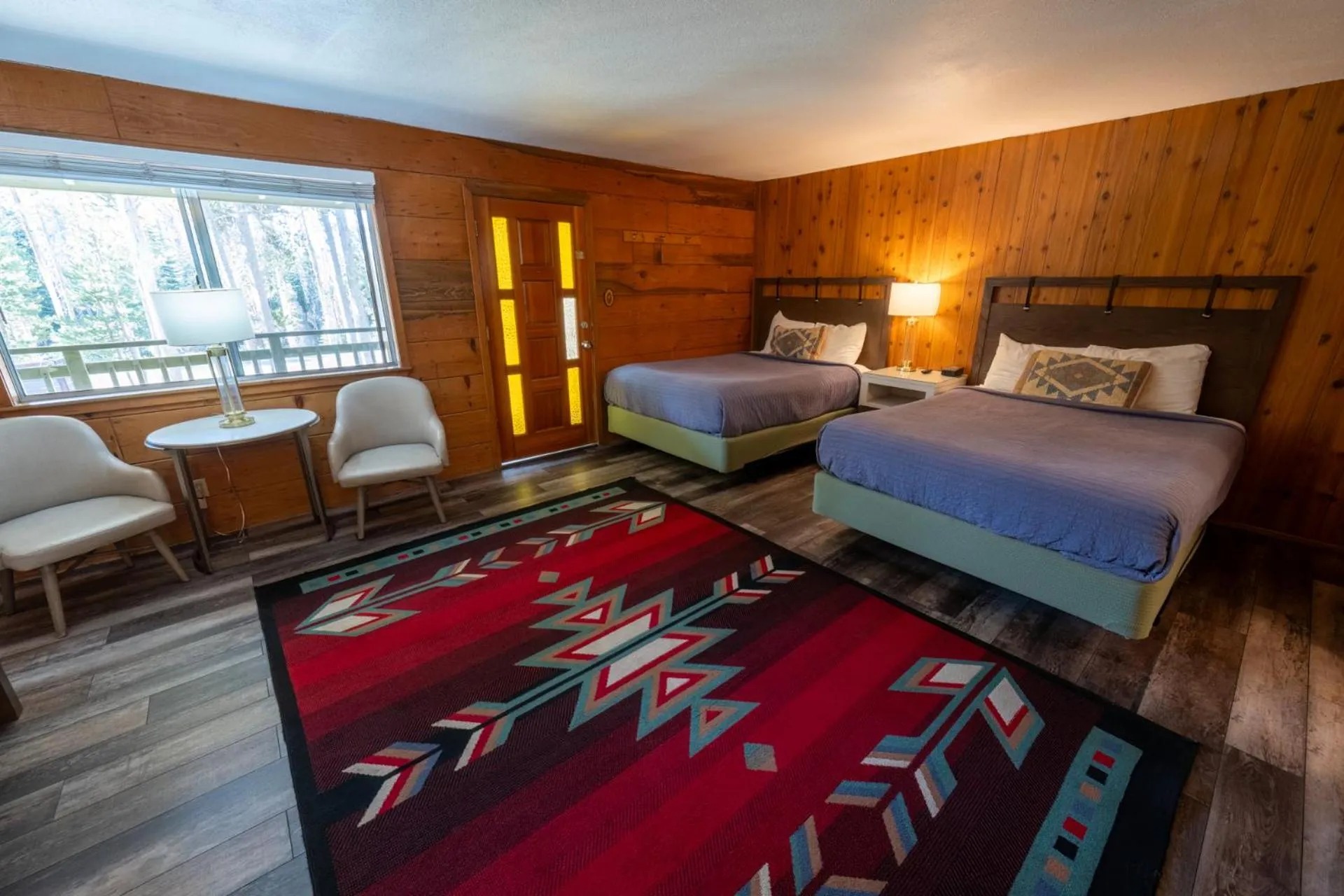 Bed in The Tamarack Lodge